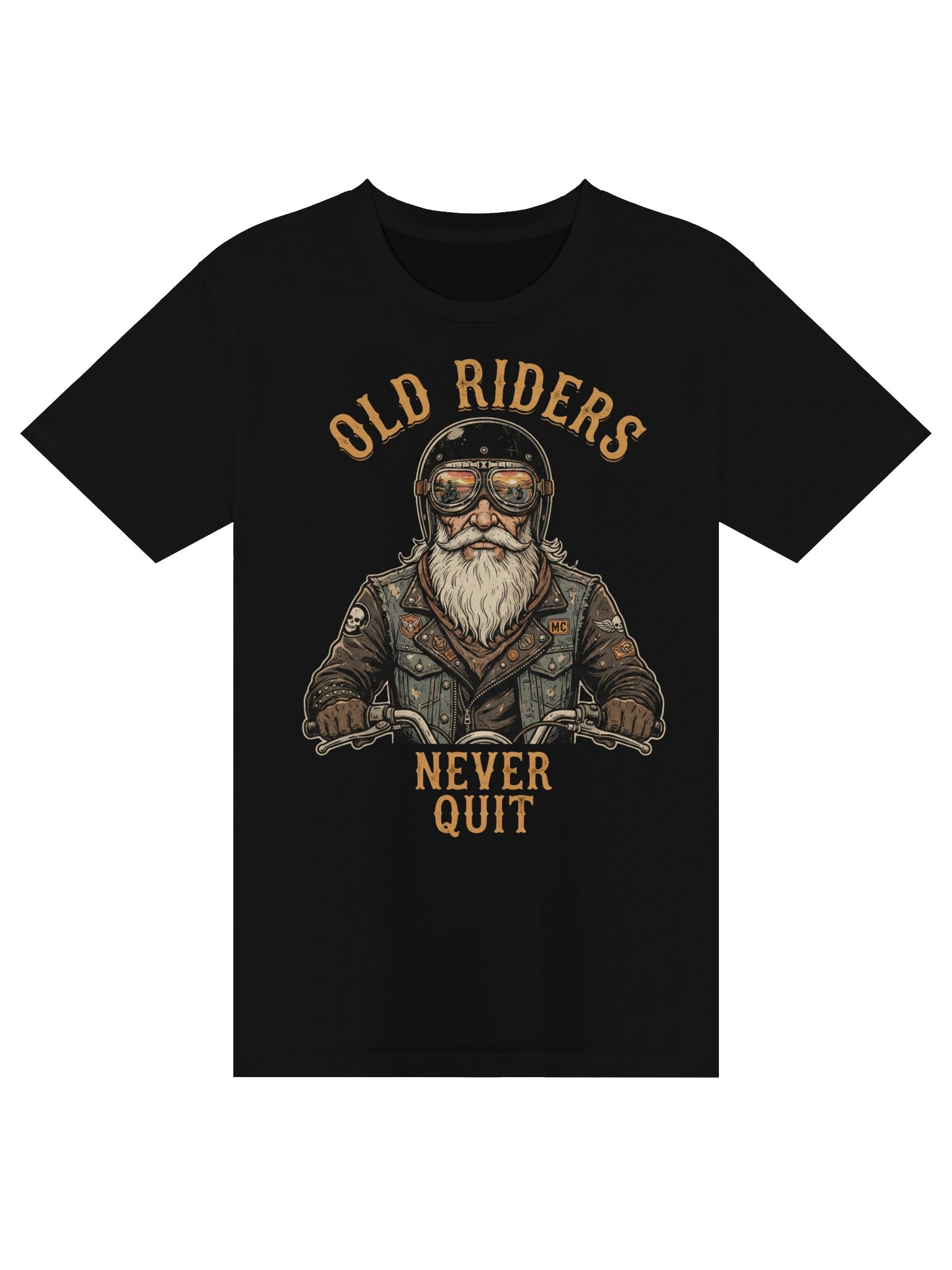 Old Riders Never Quit Vintage Biker T-Shirt product image (1)