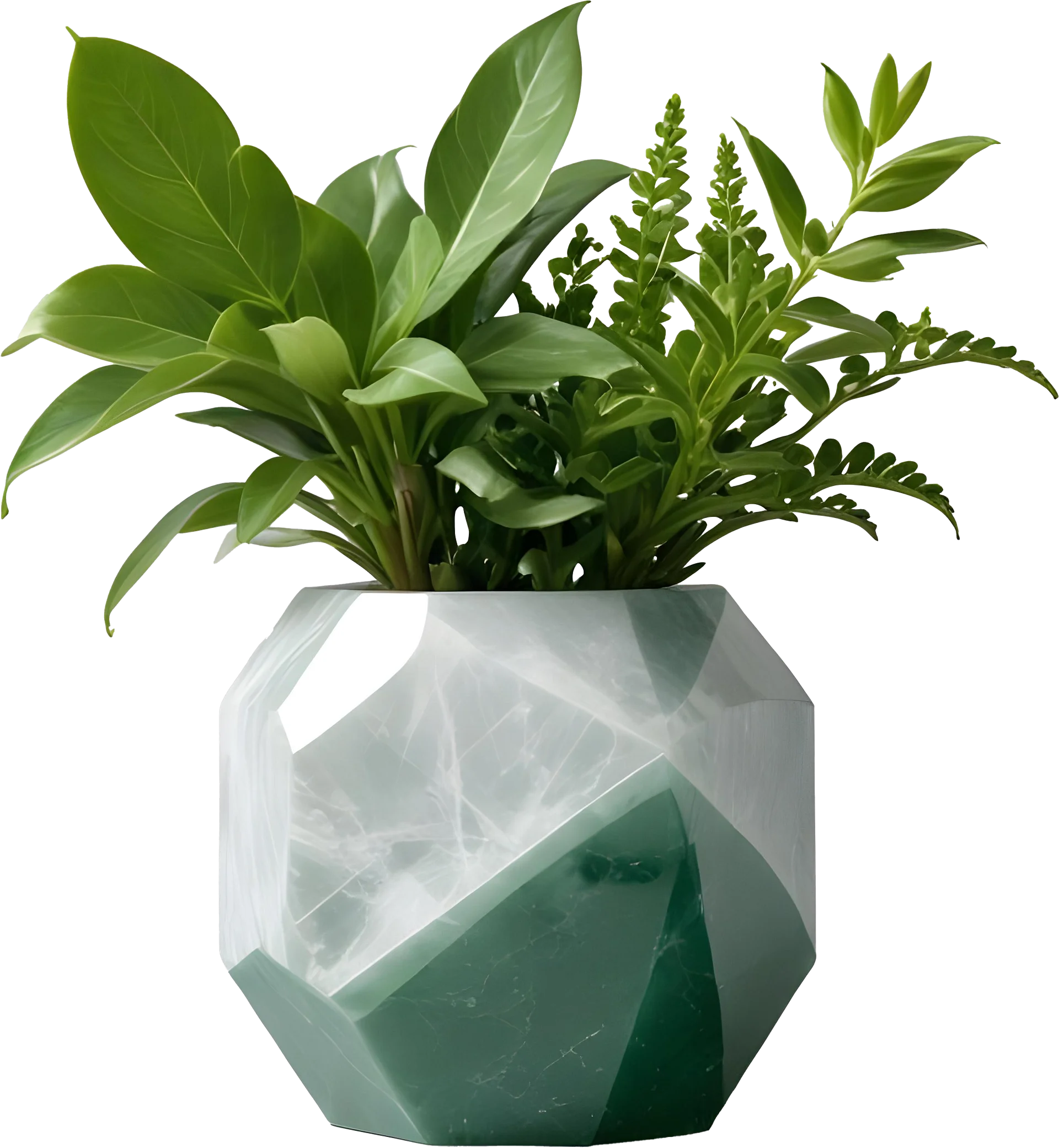 Jade Signature – Faceted Jade Planter PNG product image (1)