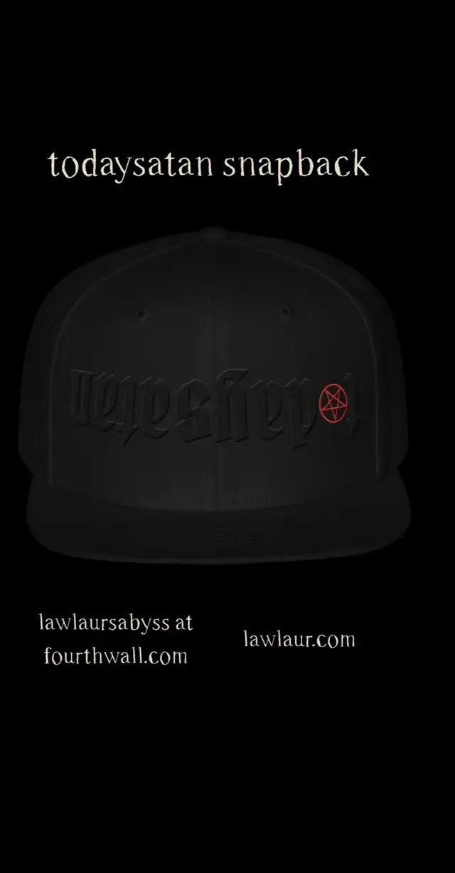 a little answer to “not today, satan.” this one says otherwise. https://lawlaursabyss-shop.fourthwall.com #todaysatan #gothtok  #darkfashion #occultstyle #lawlaursabyss 