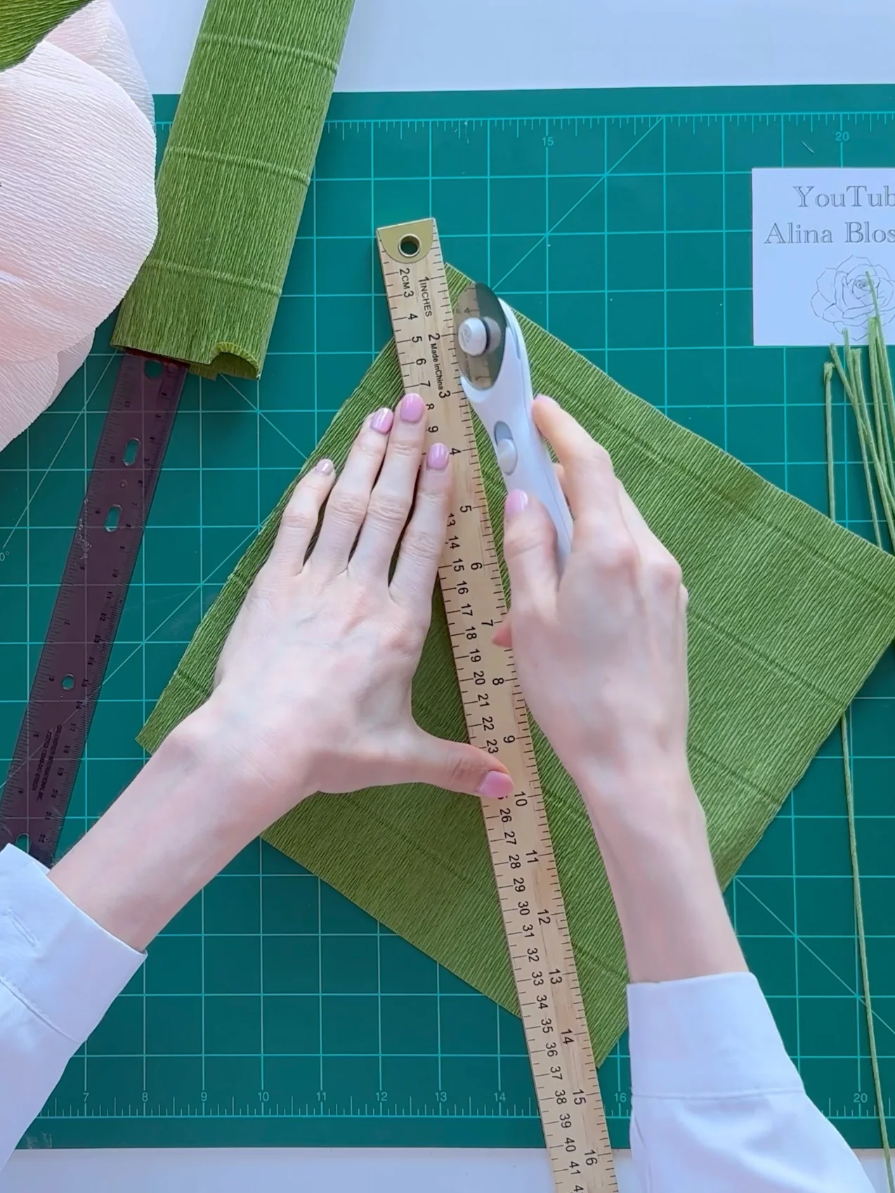DIY Giant Paper English Rose: Templates from Video Tutorial + Materials Checklist product image (10)