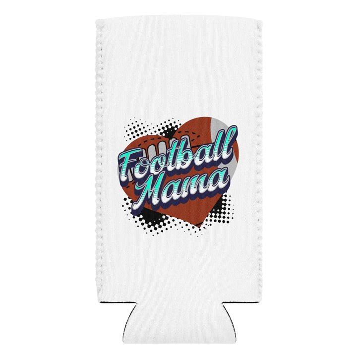 Mama Heart Football Can Cooler product image (2)