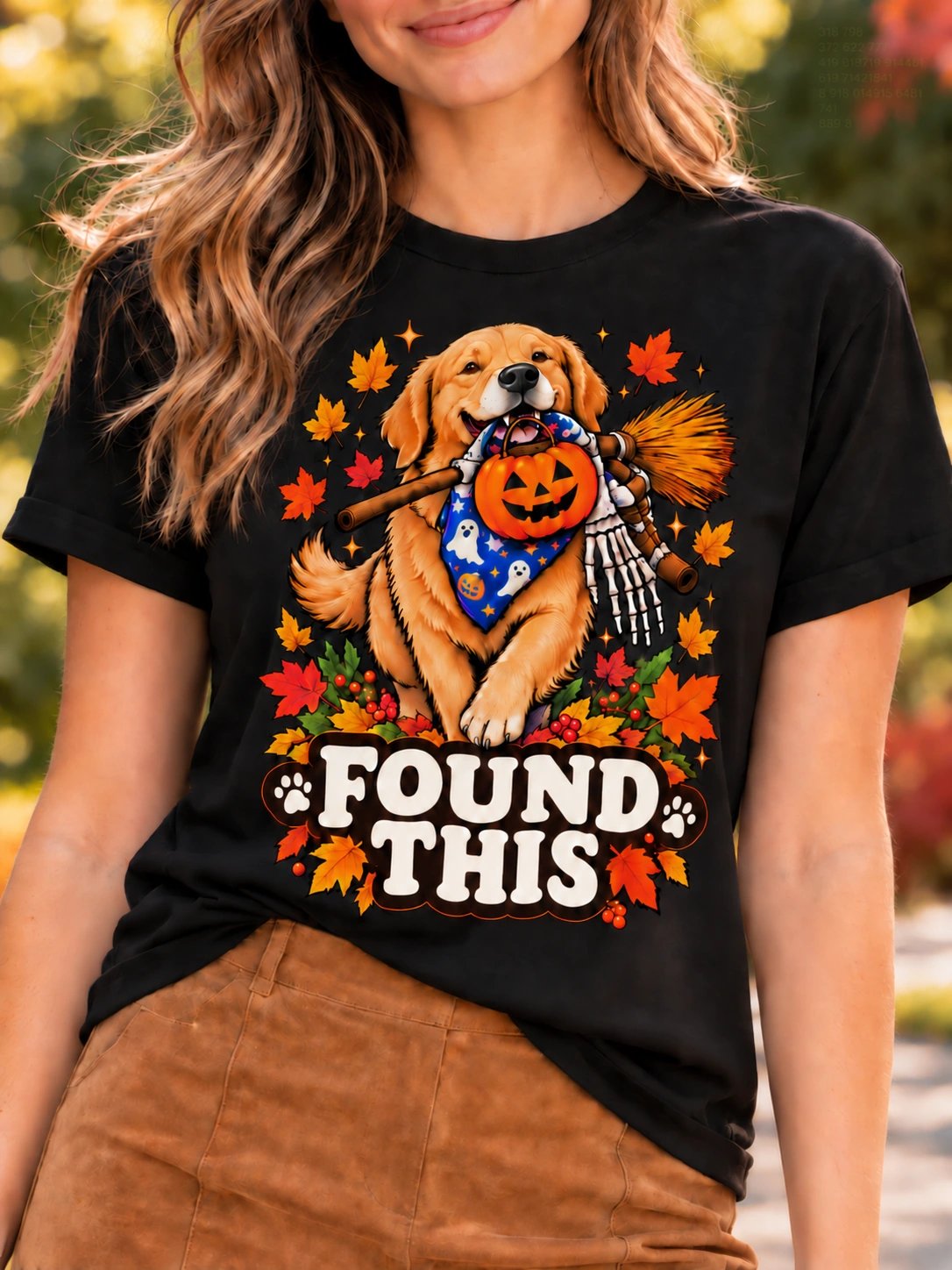Golden Retriever Halloween T-Shirt – Found This product image (1)