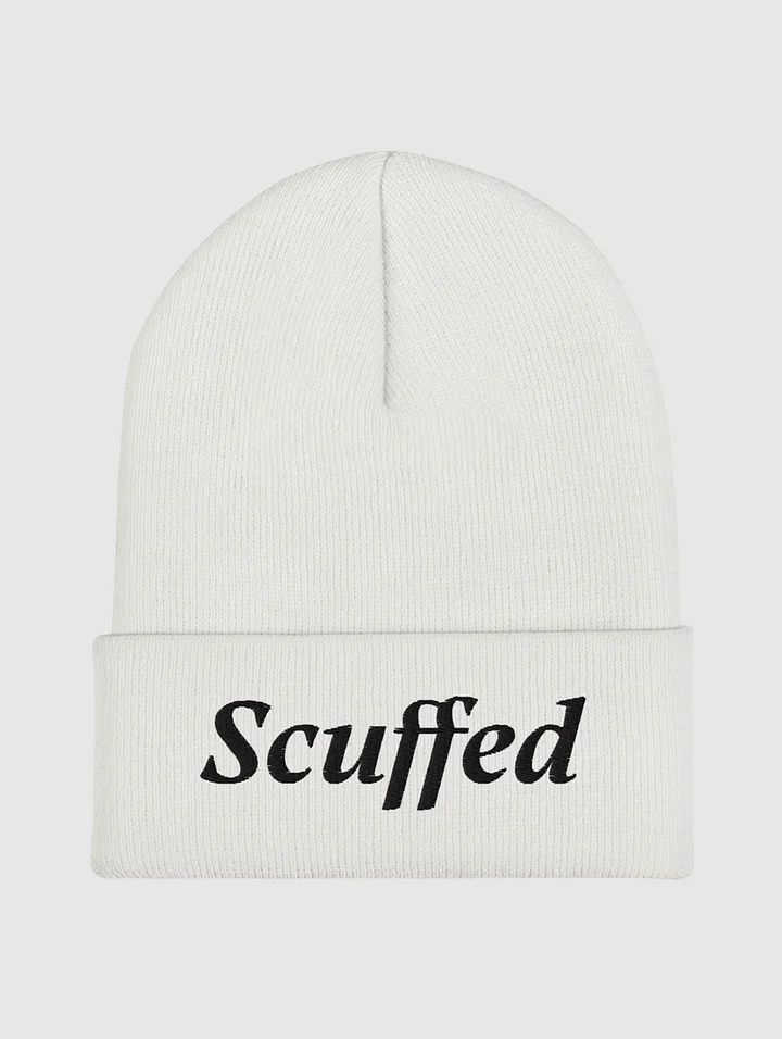 Cuffed and Scuffed Beanie (White) product image (2)
