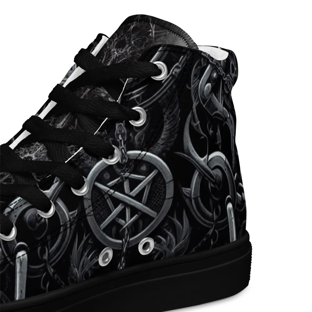 Weak Of Wanting Gothic / Metal Logo High Tops product image (11)