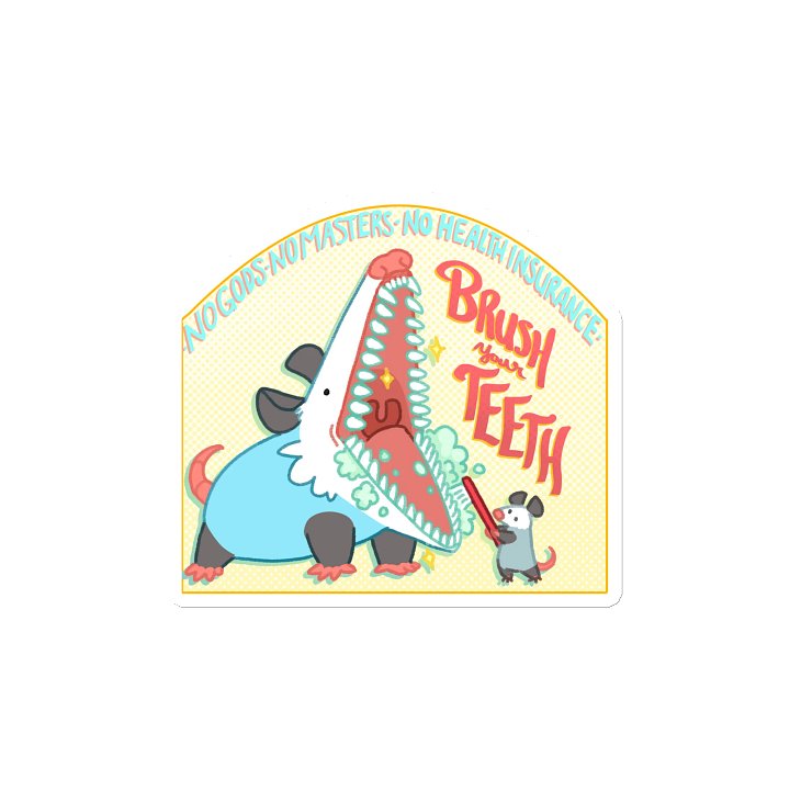 Brush your teeth possum magnet product image (2)