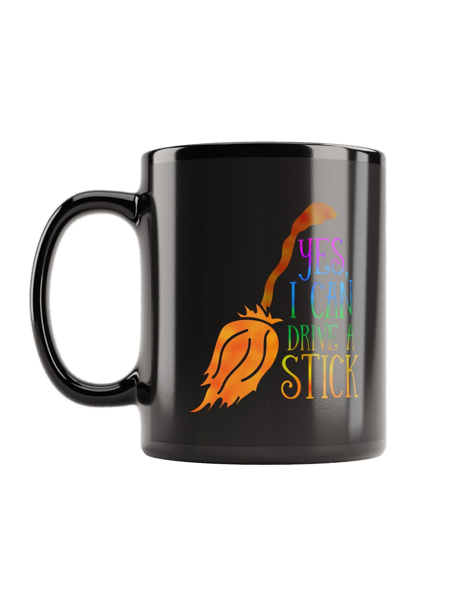 Yes, I Can Drive a Stick Black Mug product image (1)