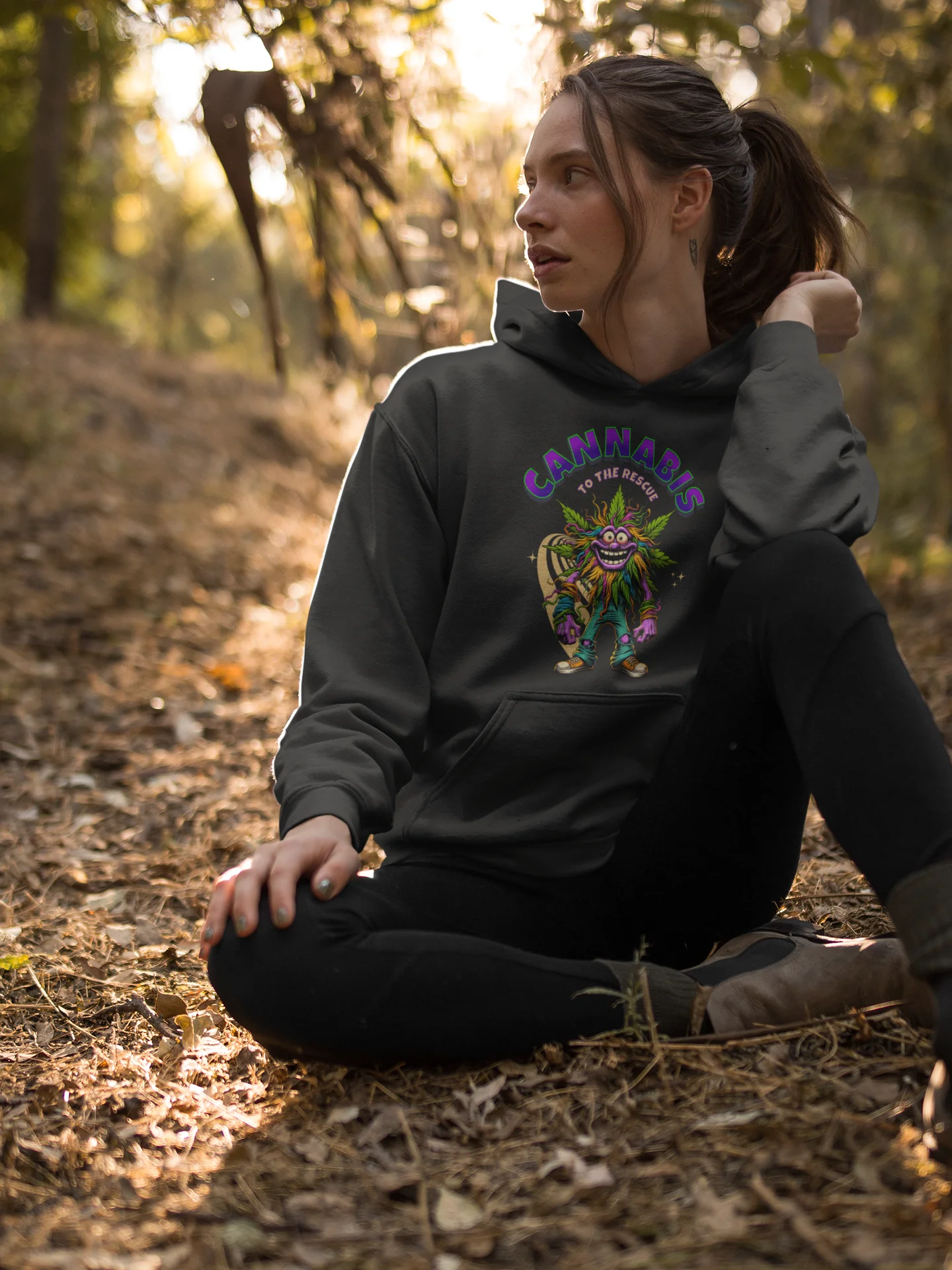 Cannabis to the Rescue | Premium Unisex Hoodie | Funny Weed Pullover for Chill Vibes product image (2)