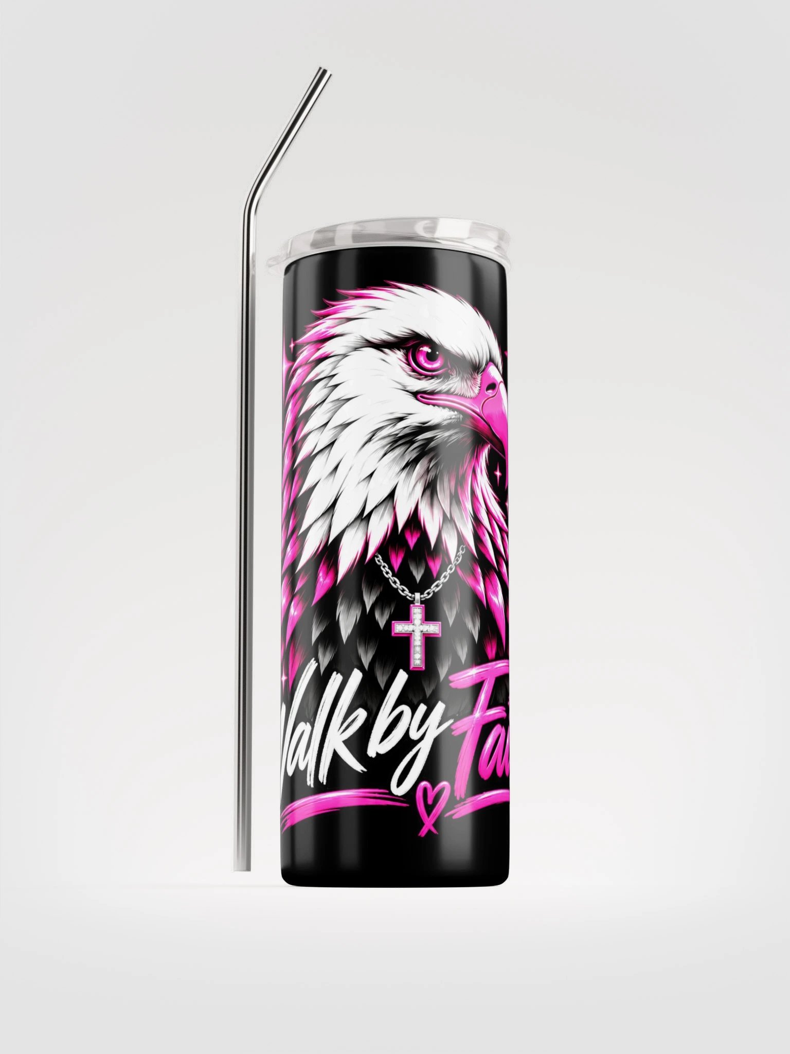 Walk by Faith Pink Eagle RBF Tumbler product image (1)