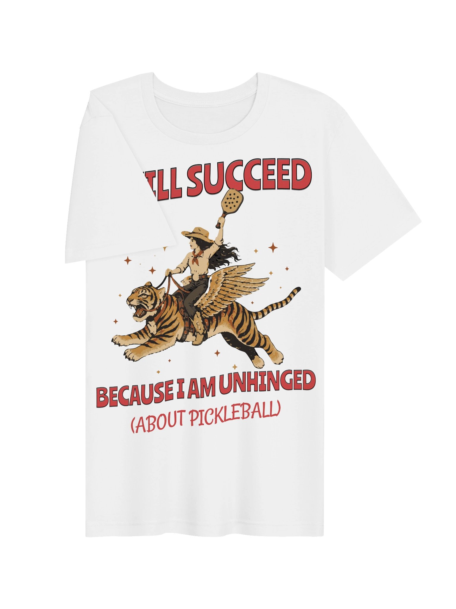 I Will Succeed Because I Am Unhinged About Pickleball Shirt – Adult Humor Pickleball Tee product image (3)