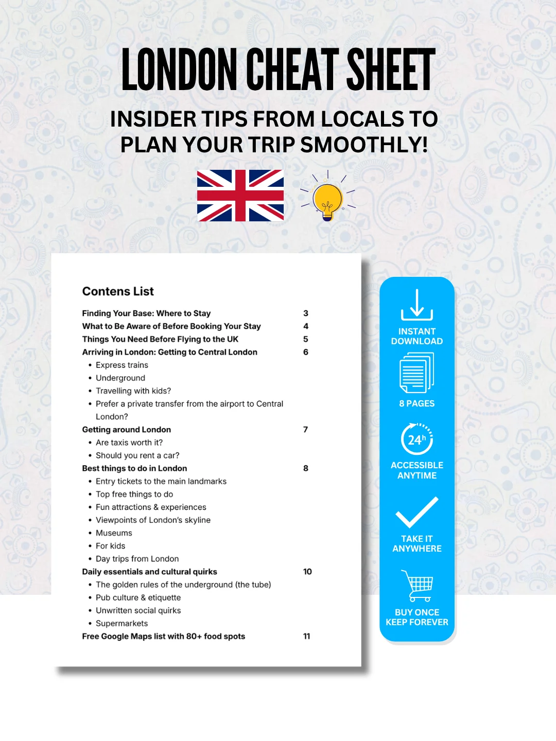 London Cheat Sheet + Free Google Maps List (80+ FOOD SPOTS) product image (2)