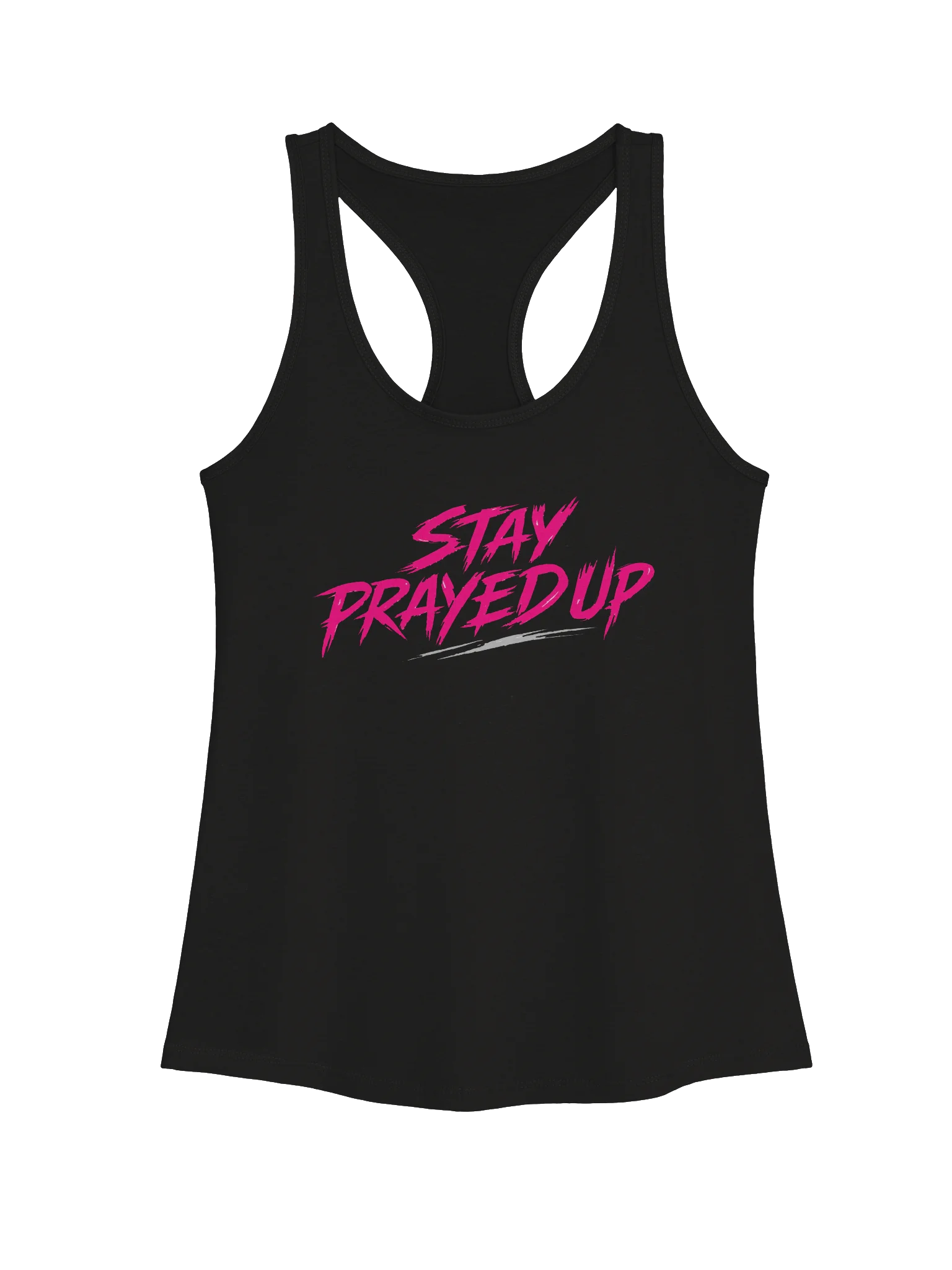 Women’s Stay Prayed Up Black Tank Top product image (1)