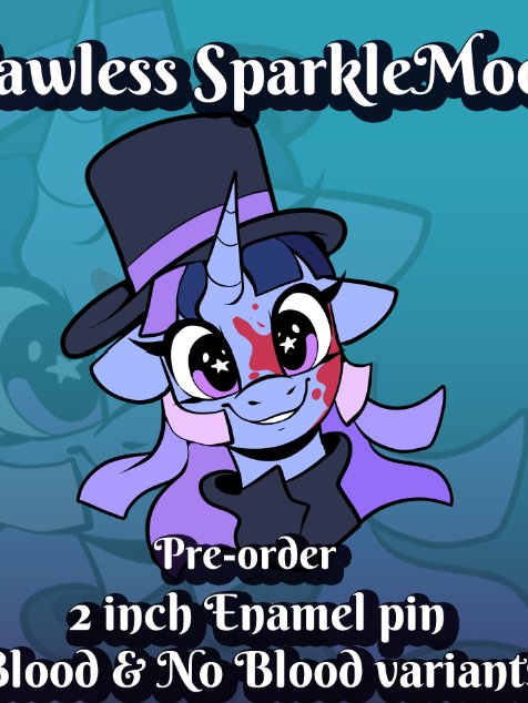 Flawless Sparklemoon 2 inch Enamel Pin product image (1)