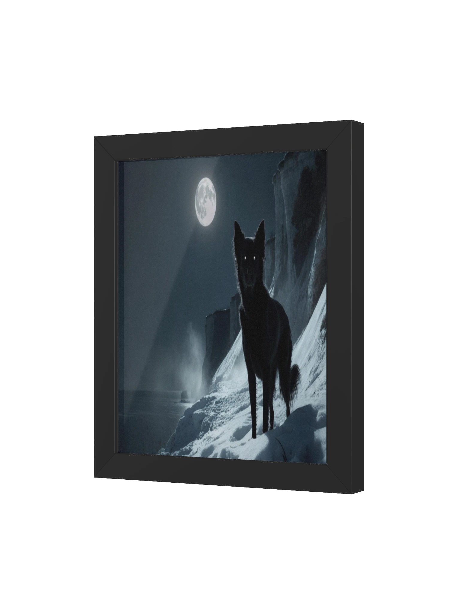 BLACK DOG OF HANGING HILLS FRAMED PRINT product image (3)
