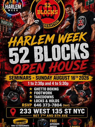 August 16th! Swing through fam! Let’s get to work! #52Blocks #newyork #harlemweek