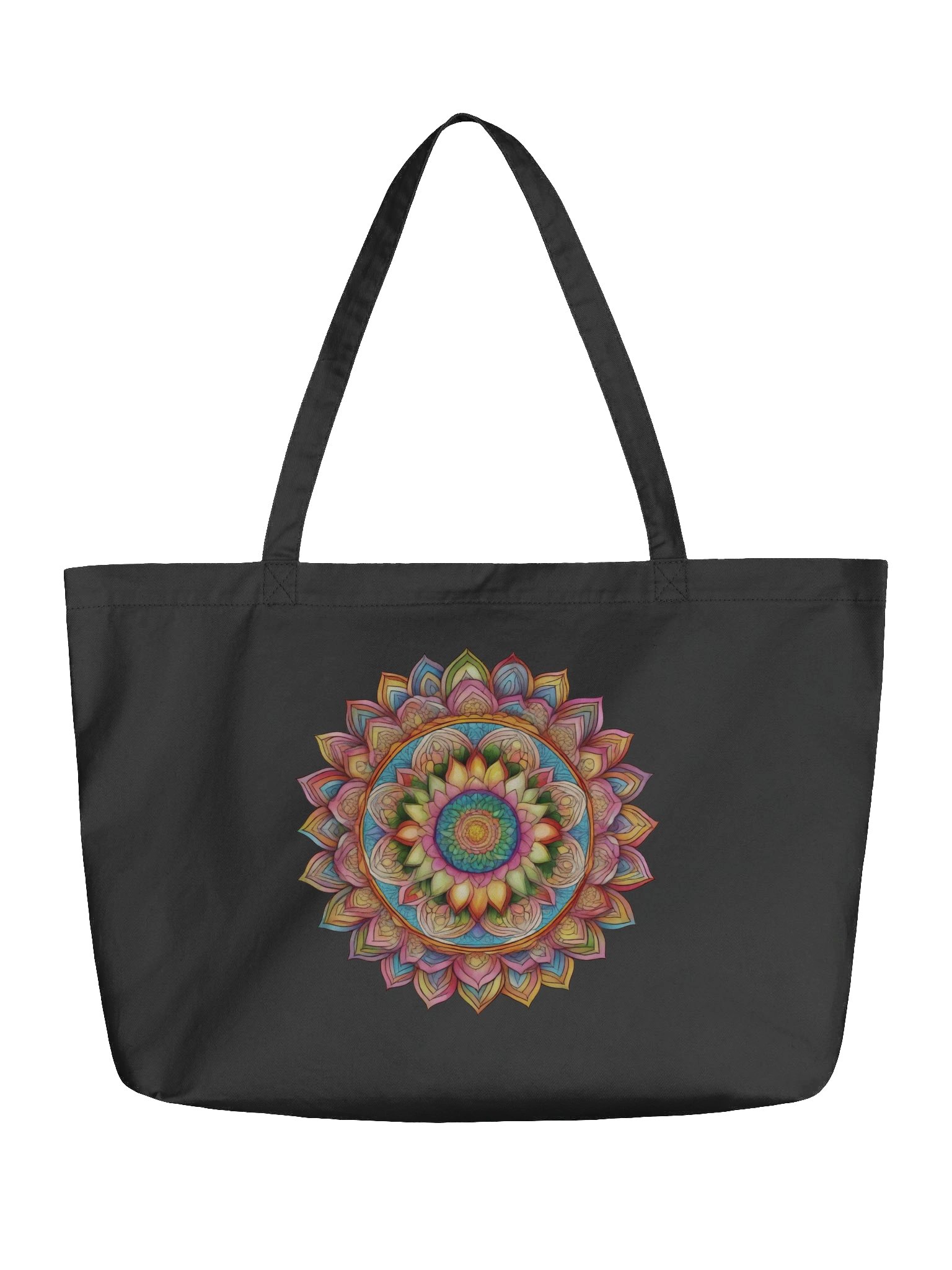 Golden Bloom Mandala - Eco-conscious Organic Cotton Totes product image (1)