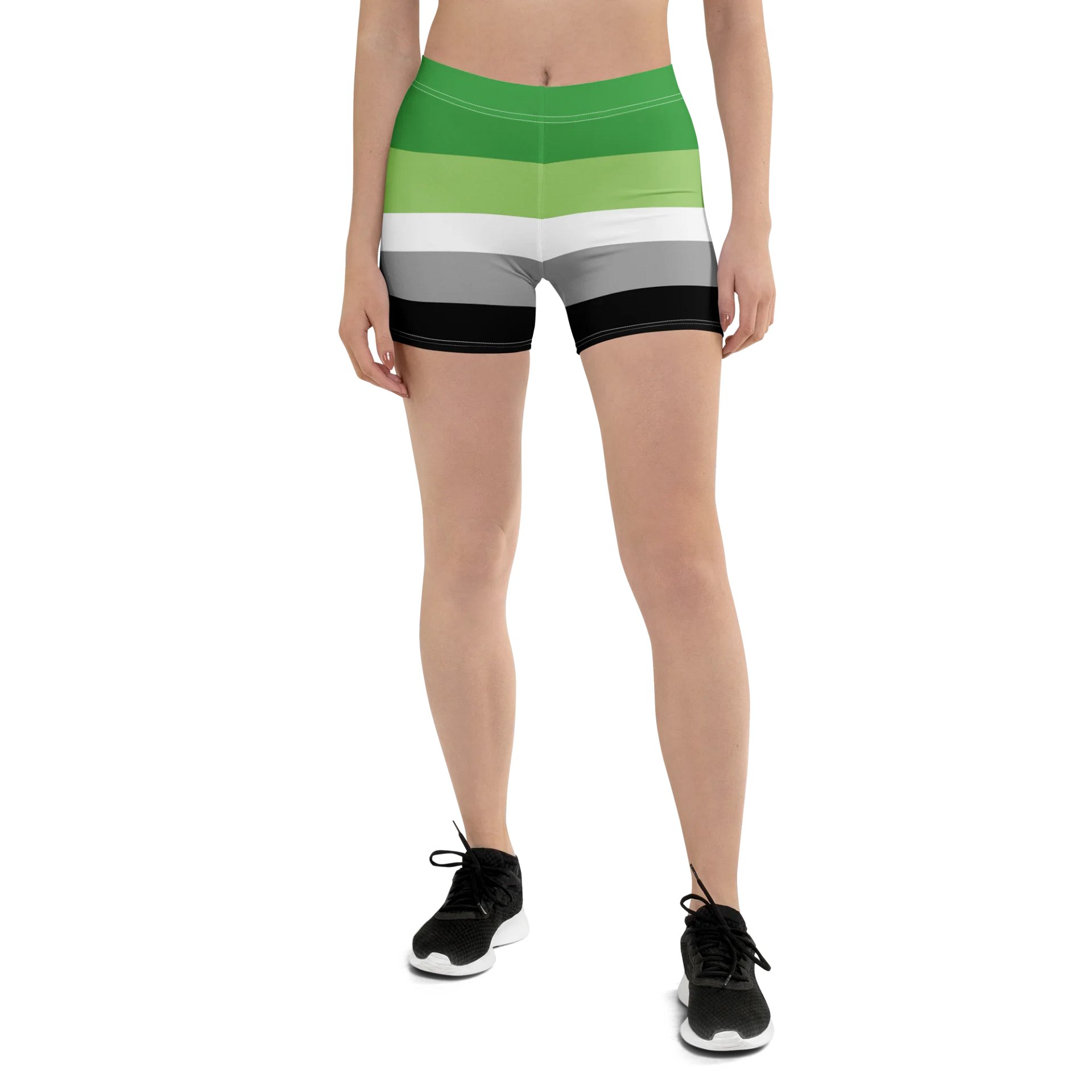 Aromantic Pride Flag Bike Shorts product image (1)