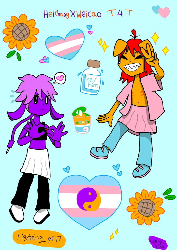 t4t Heichang X Weicao sticker sheet product image (1)