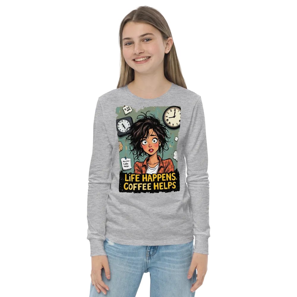 Life Happens, Coffee Helps - Youth Long Sleeve Tee product image (20)