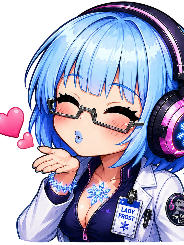 Lady Frost Kiss Emoji - Die Cut Sticker product image (1)