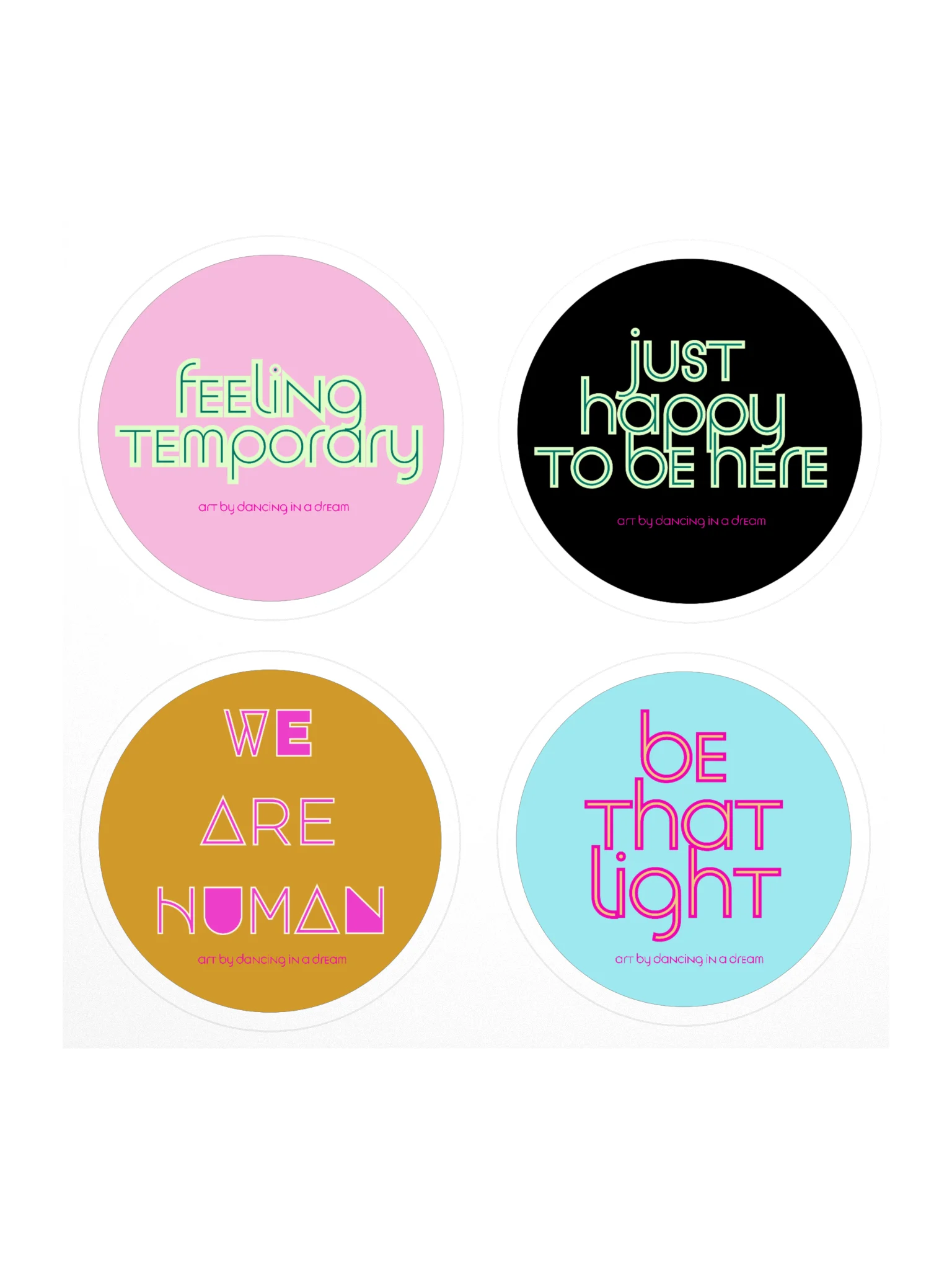 'mixed messages' LYRICS stickers | 4 pk product image (1)