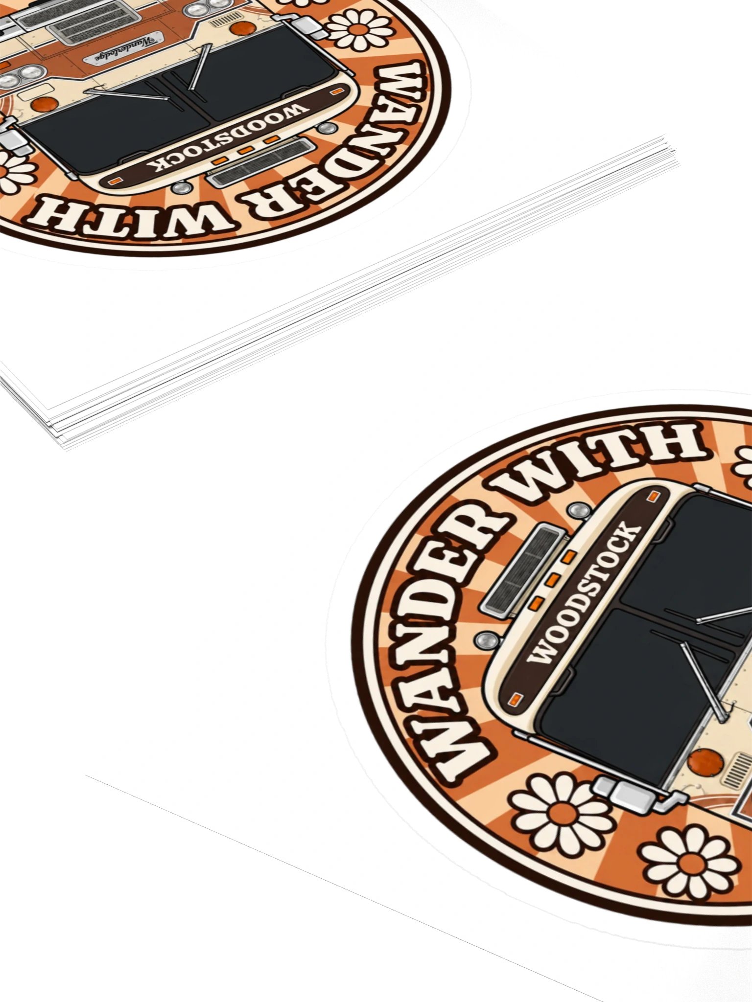 Woodstock Groovy Daisy Sticker — Dark Windshield product image (4)