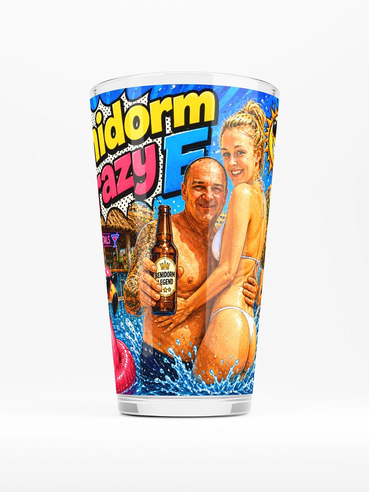 Benidorm Crazy E Party Pint Cheers Bottoms up product image (1)