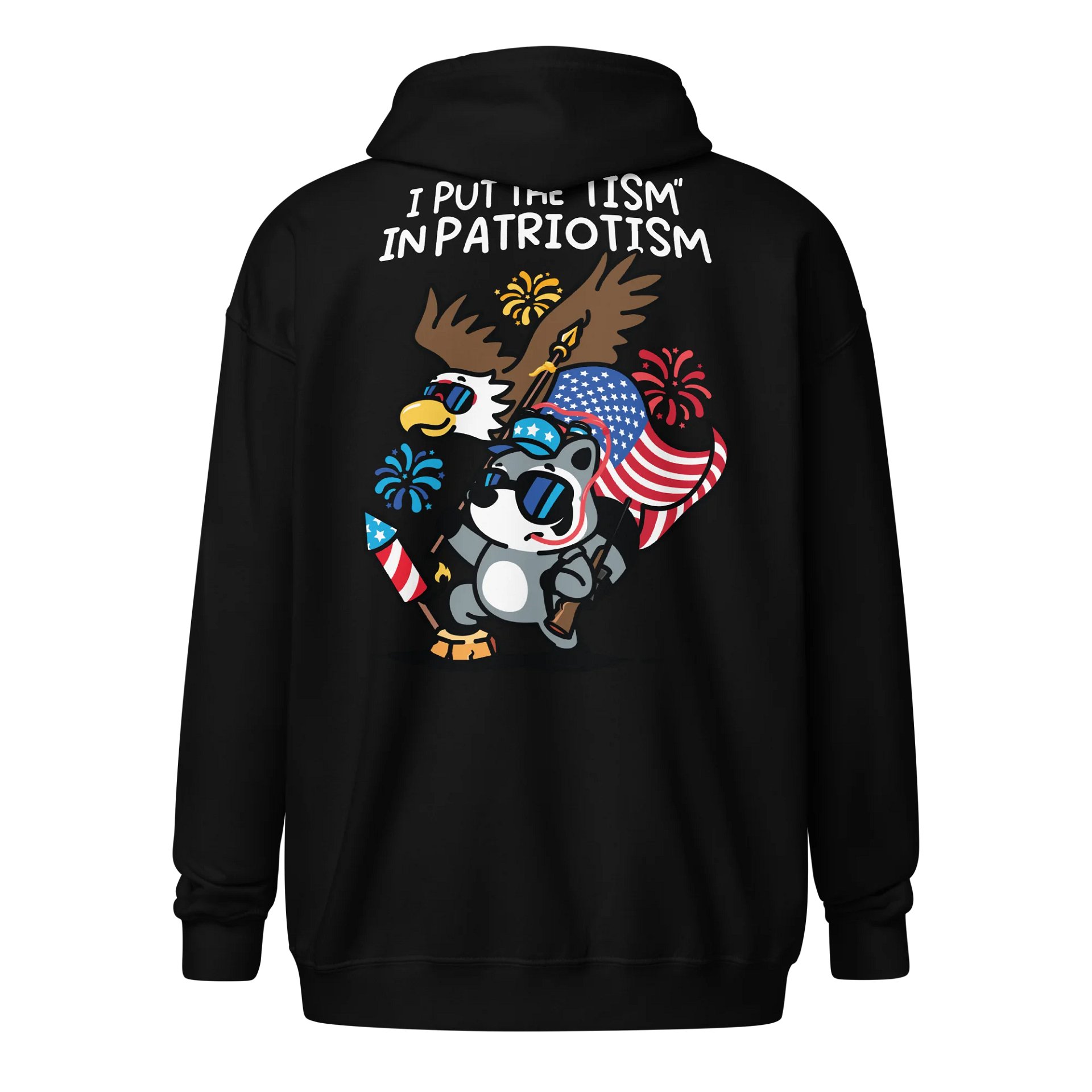 'Tism in Patriotism Zipper Hoodie product image (2)