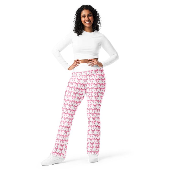 Pink Bow Flare Pants product image (1)