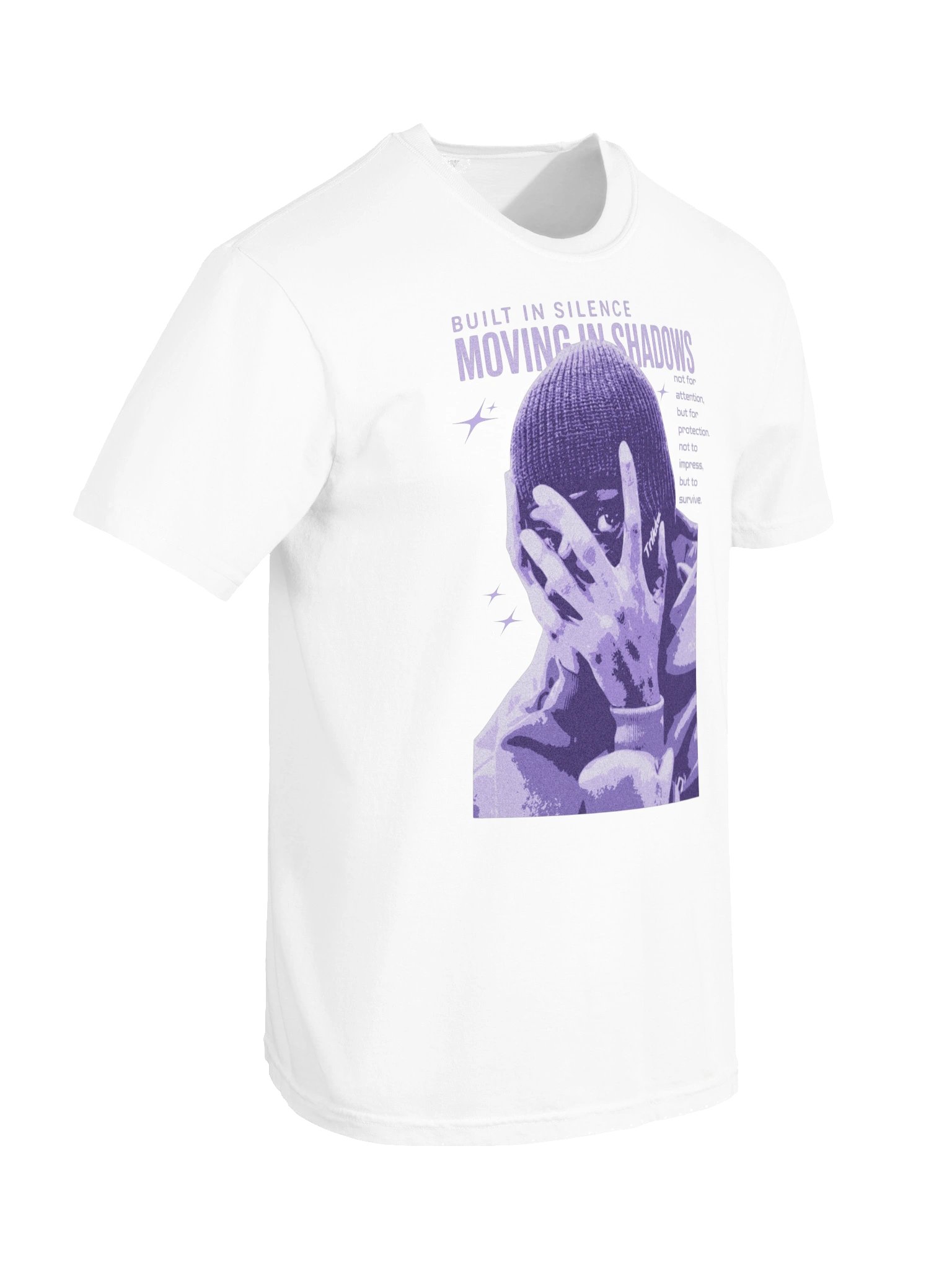 Built In Silence Moving In Shadows T-Shirt - Motivational Streetwear Shirt | Urban Survival Quote Tee product image (208)