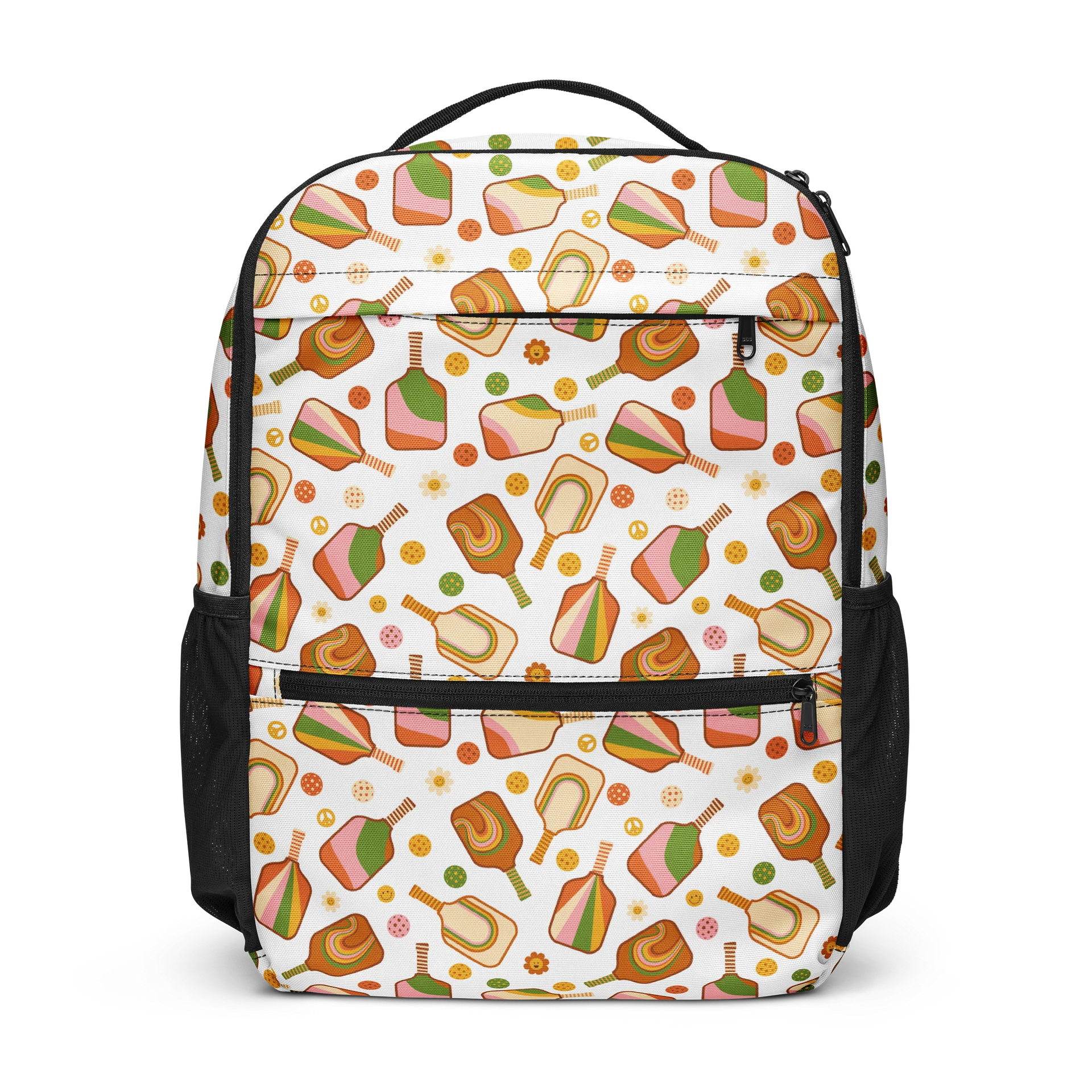 Groovy Retro Pickleball Backpack with Pockets product image (1)