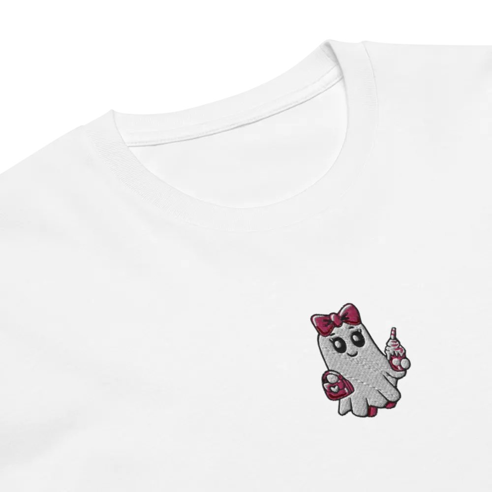Cute Ghost Embroidered Premium Cotton Regular Fit T-Shirt product image (3)