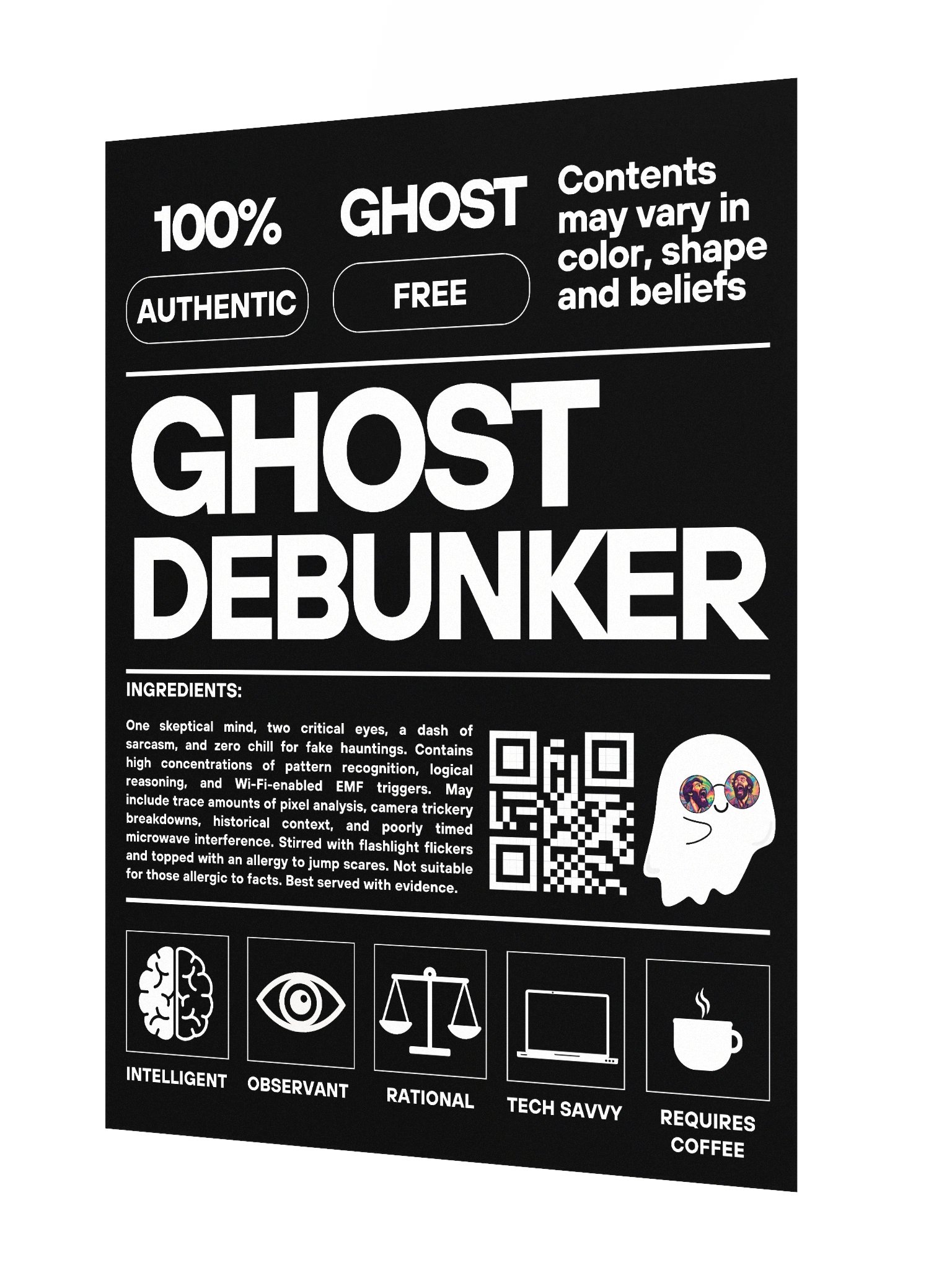 Ghost Debunker Satirical Poster product image (2)