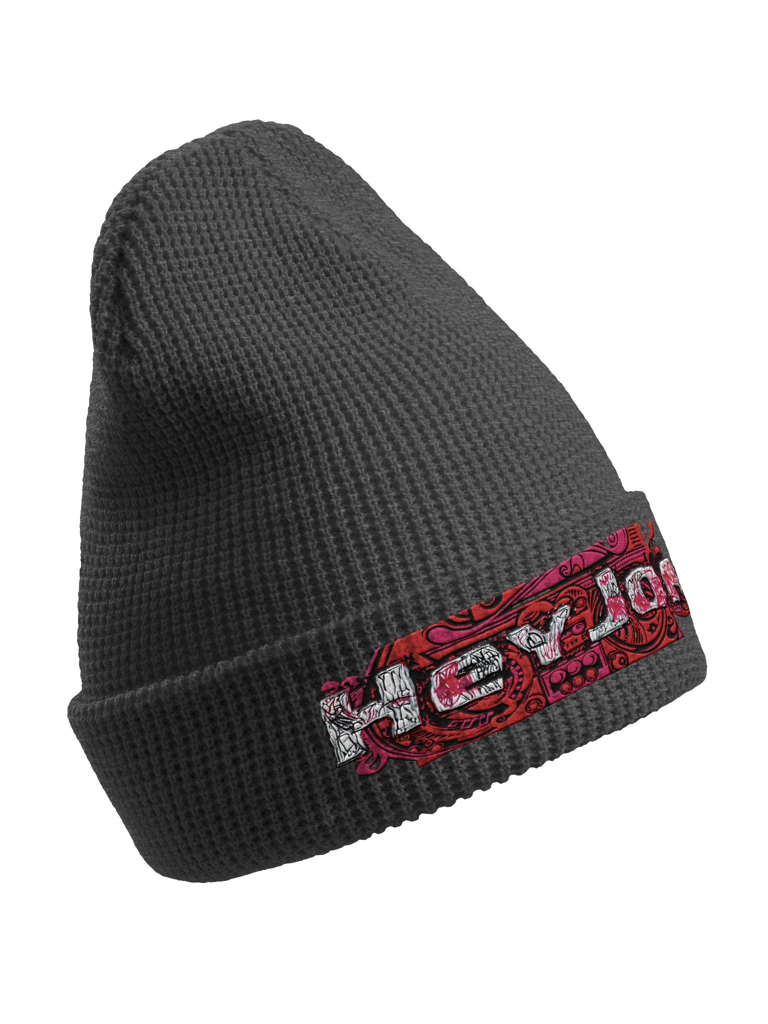 Graffiti Swirl Waffle Beanie product image (3)