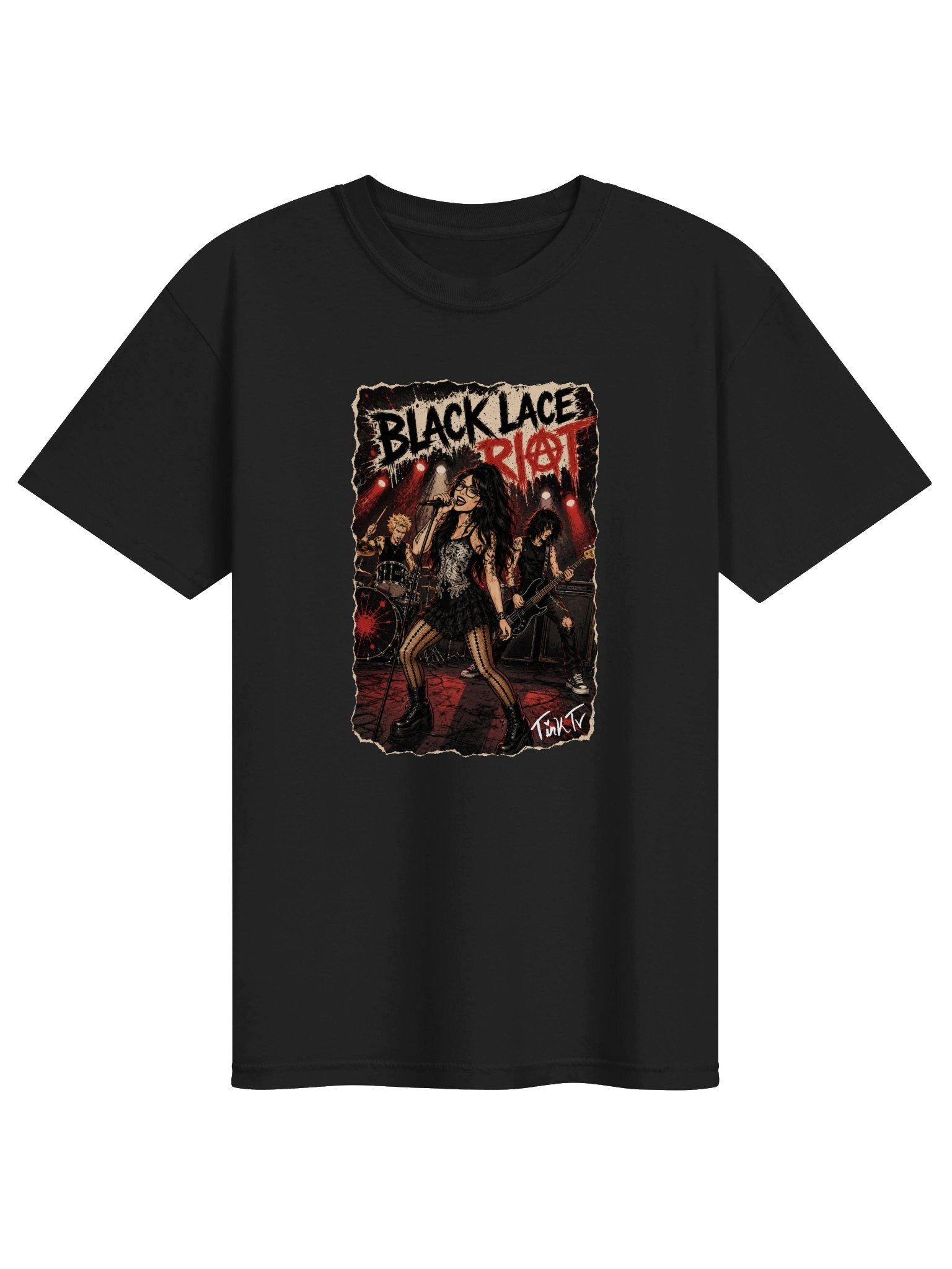 Black Lace Riot Band Tee product image (2)