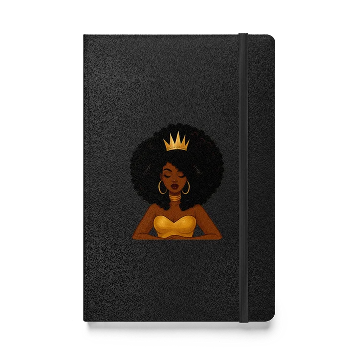 Poised Princess Crowned Afro Queen Hardcover Journal product image (1)