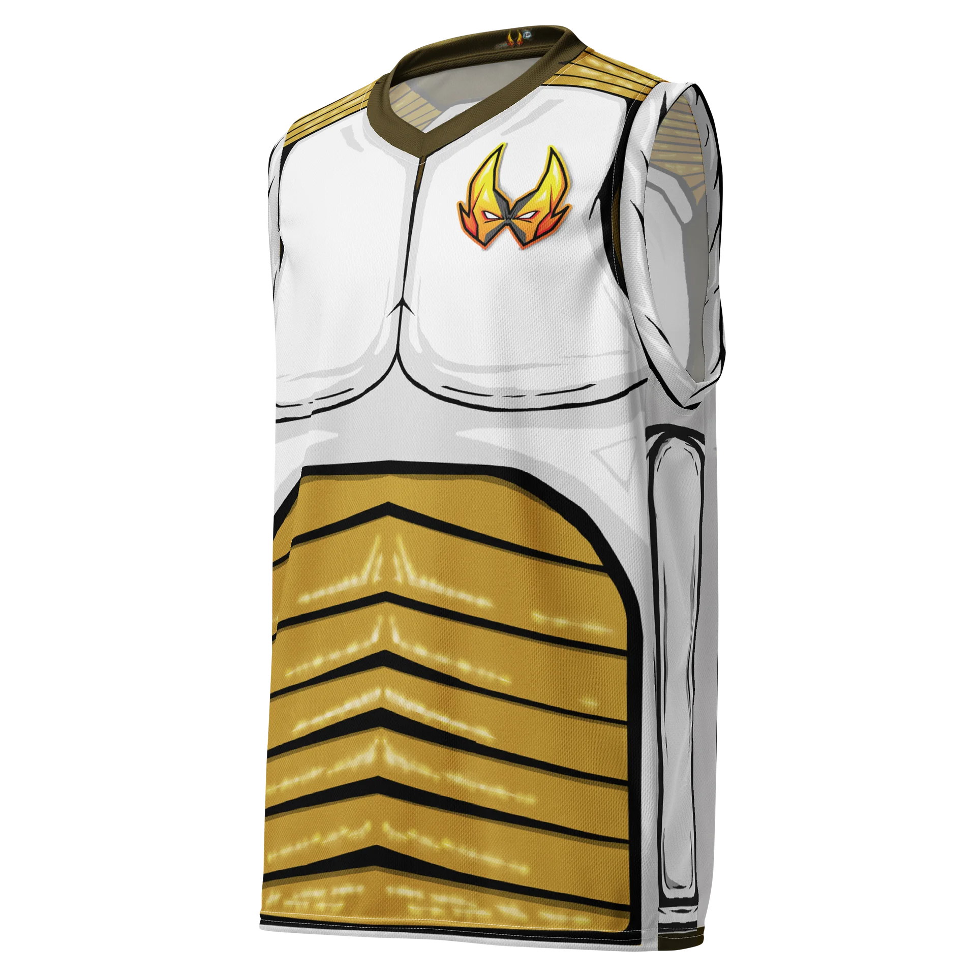 Villain Support Battle Armor Tank Top - White/Brown product image (1)