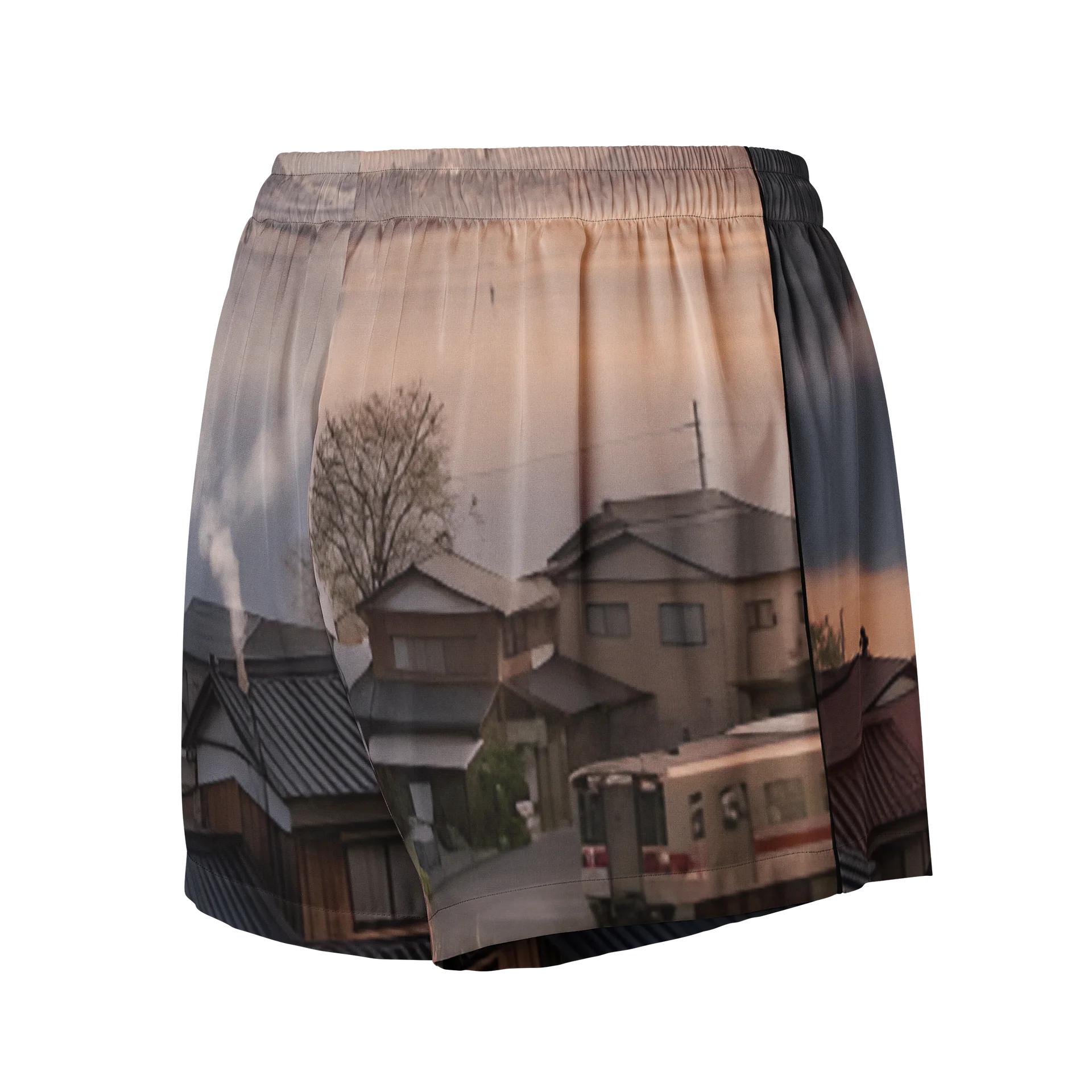 Women's Mount Fuji Pajama Shorts | Silky Printed Lounge Shorts product image (2)