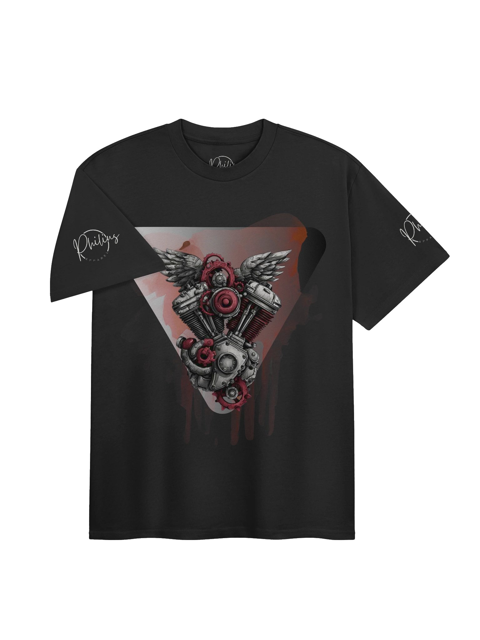 Angelic Motorcycle Engine Wings T-shirt product image (6)