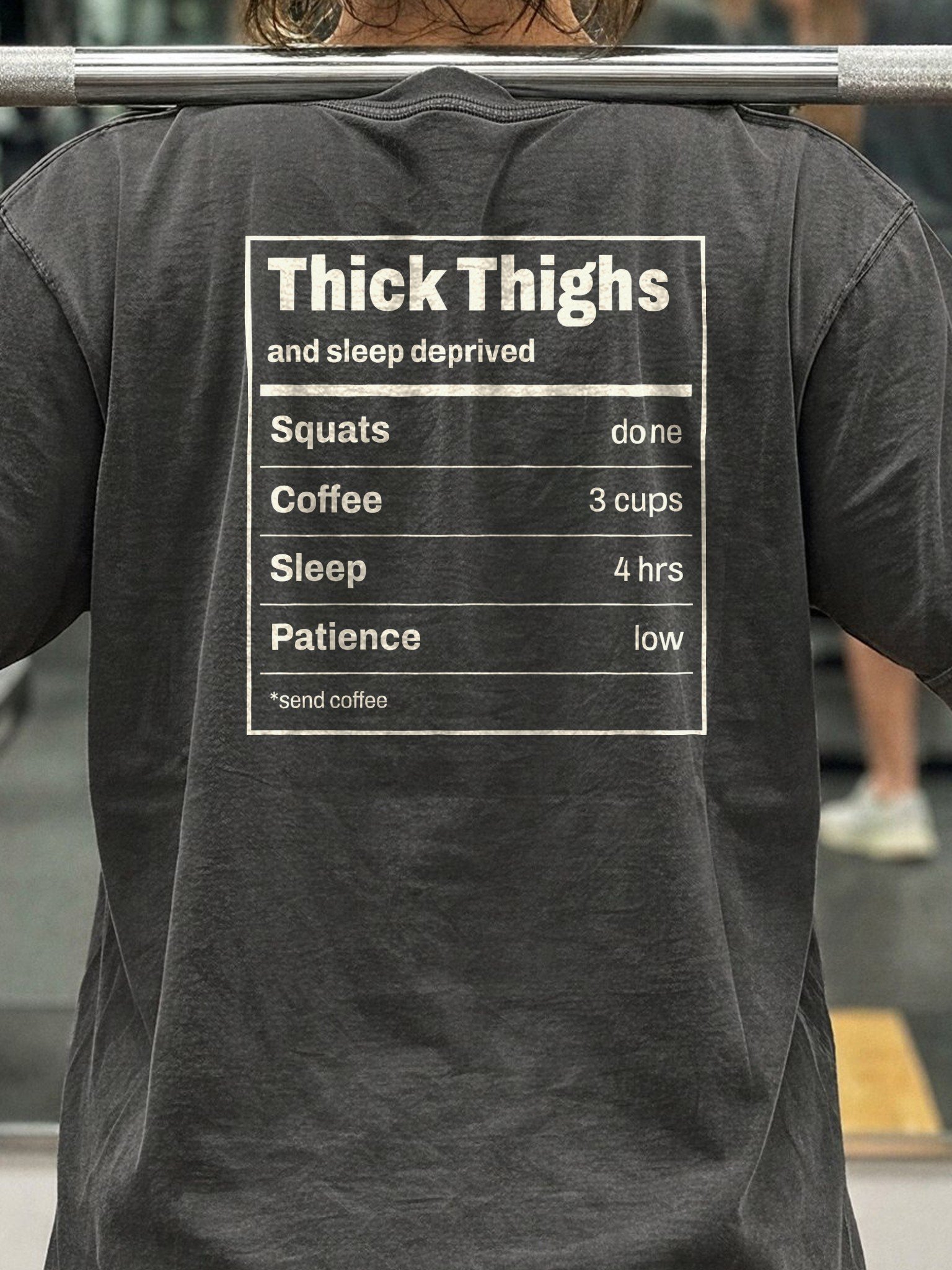 Thick Thighs and Sleep Deprived Oversized Gym Tee | Pump Cover product image (4)