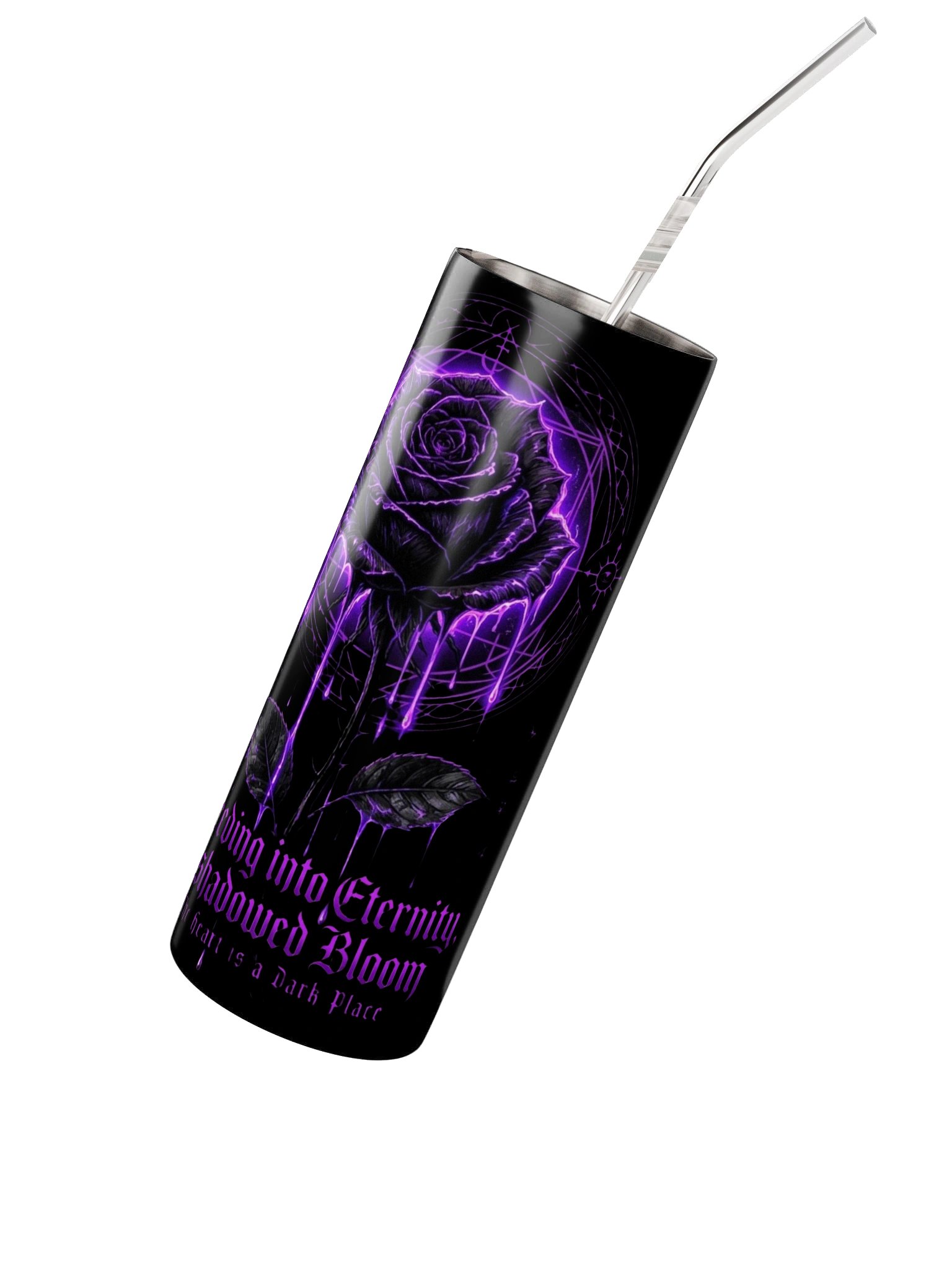 Bleeding Into Eternity: Neon Gothic Rose Tumbler product image (2)