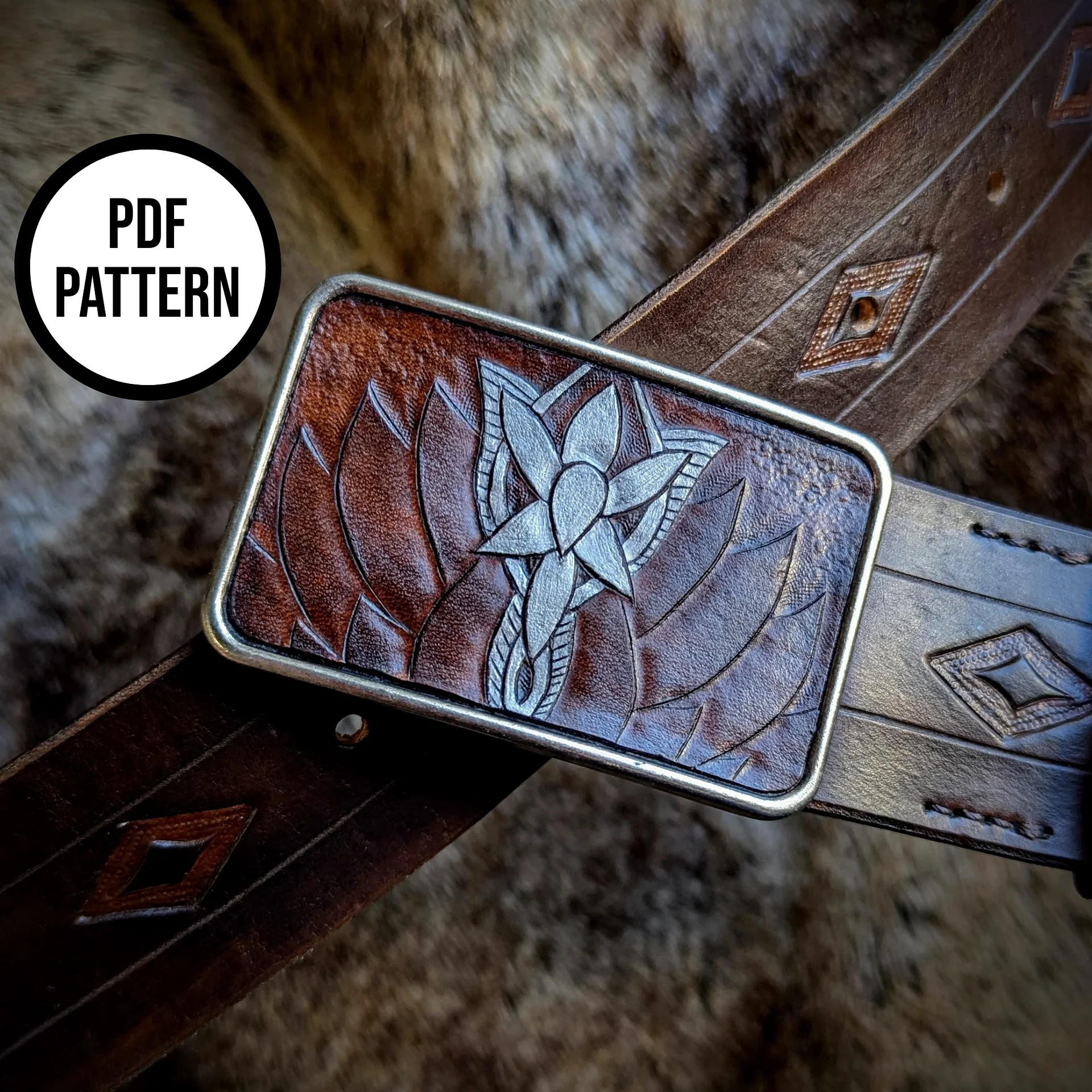 Ranger Belt Buckle - PDF Pattern for Leatherwork product image (4)