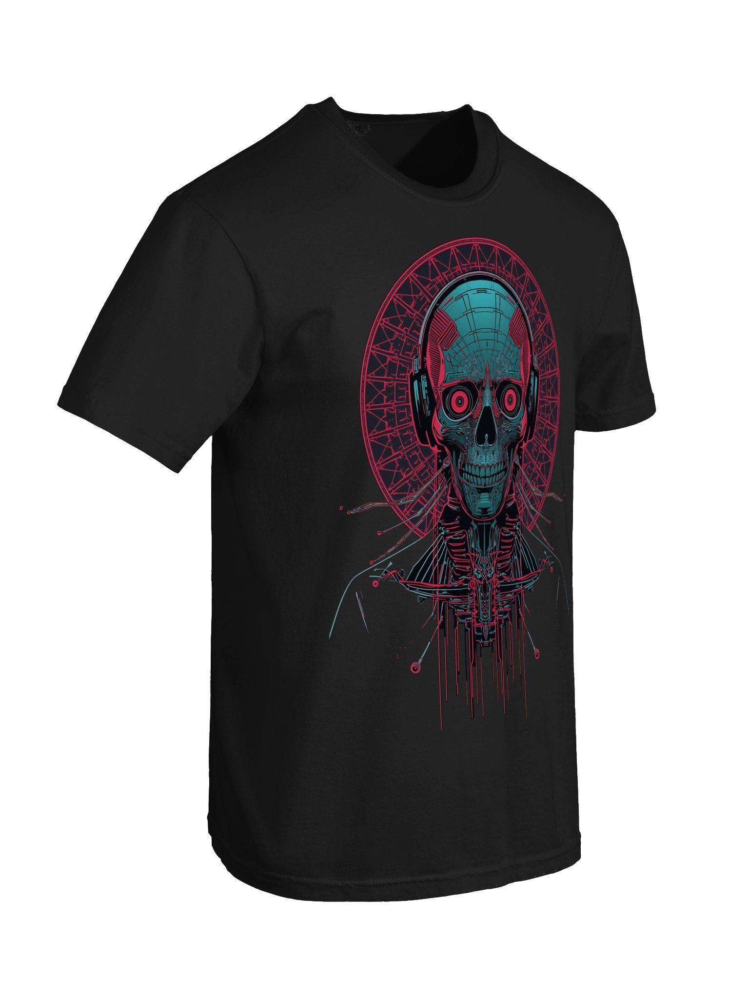 Neon Skull Circuit Heavyweight T-Shirt product image (4)