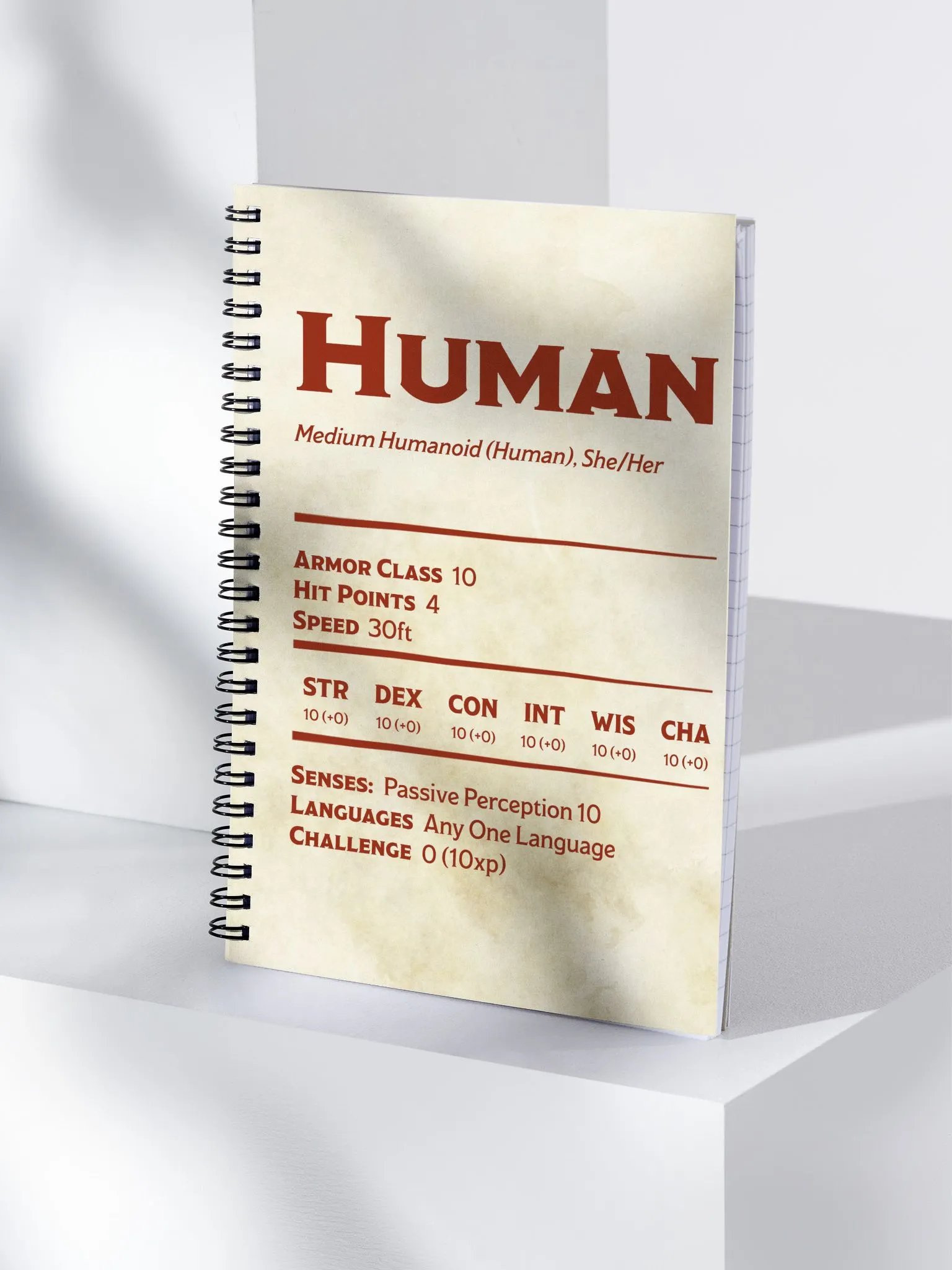 Human Statblock Notebook - She/Her product image (3)
