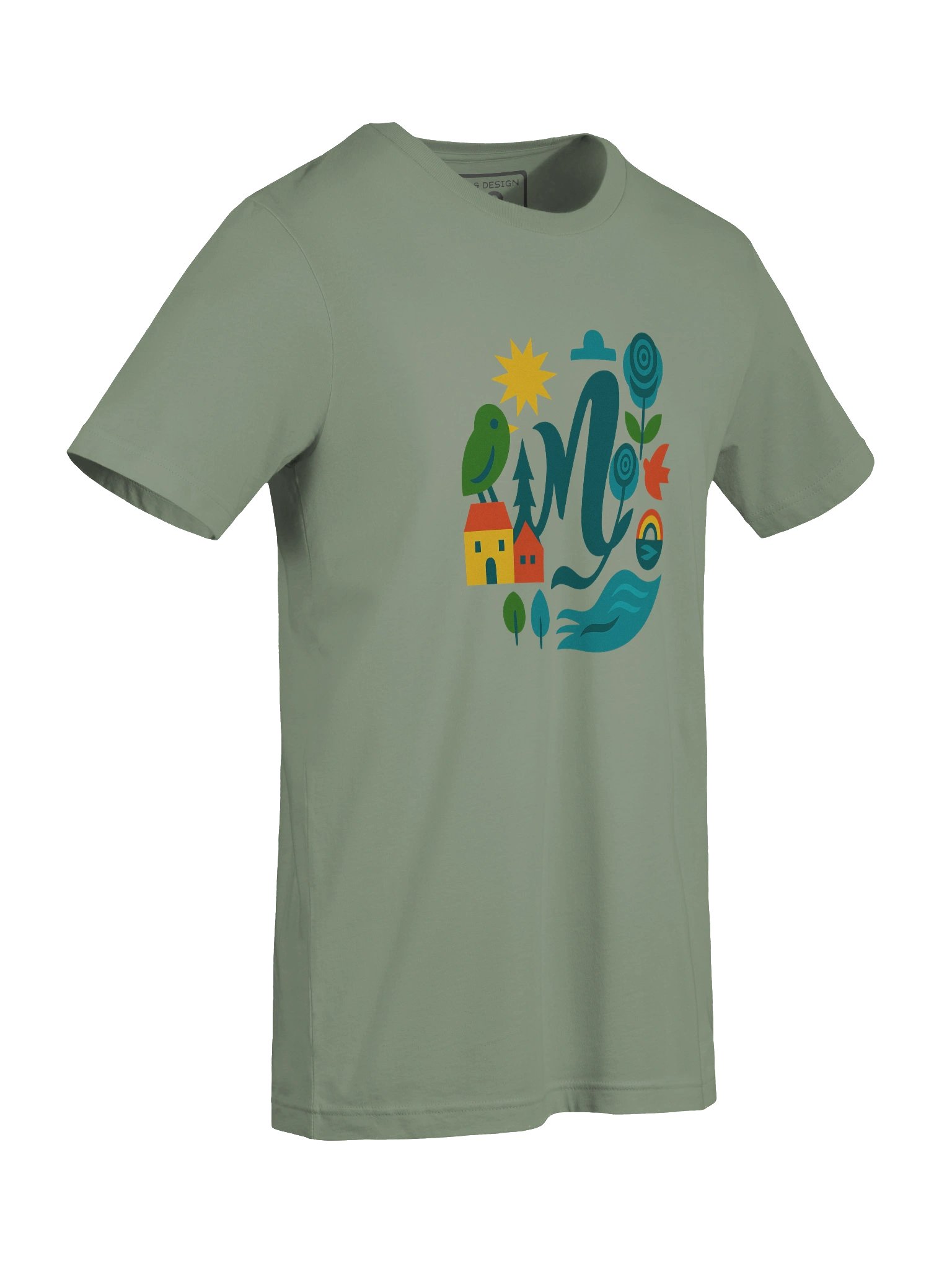 Nature Harmony "M" T-Shirt – Peaceful Folk-Inspired Design Art - by M-Art & Design product image (3)