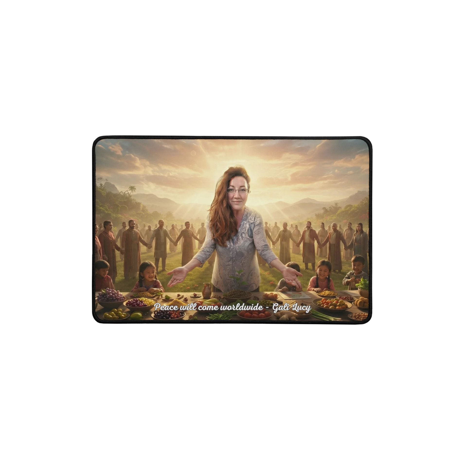 Peace Will Come Worldwide Desk Mat product image (2)