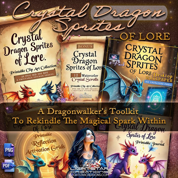 Crystal Dragon Sprites of Lore Digital Toolkit product image (1)