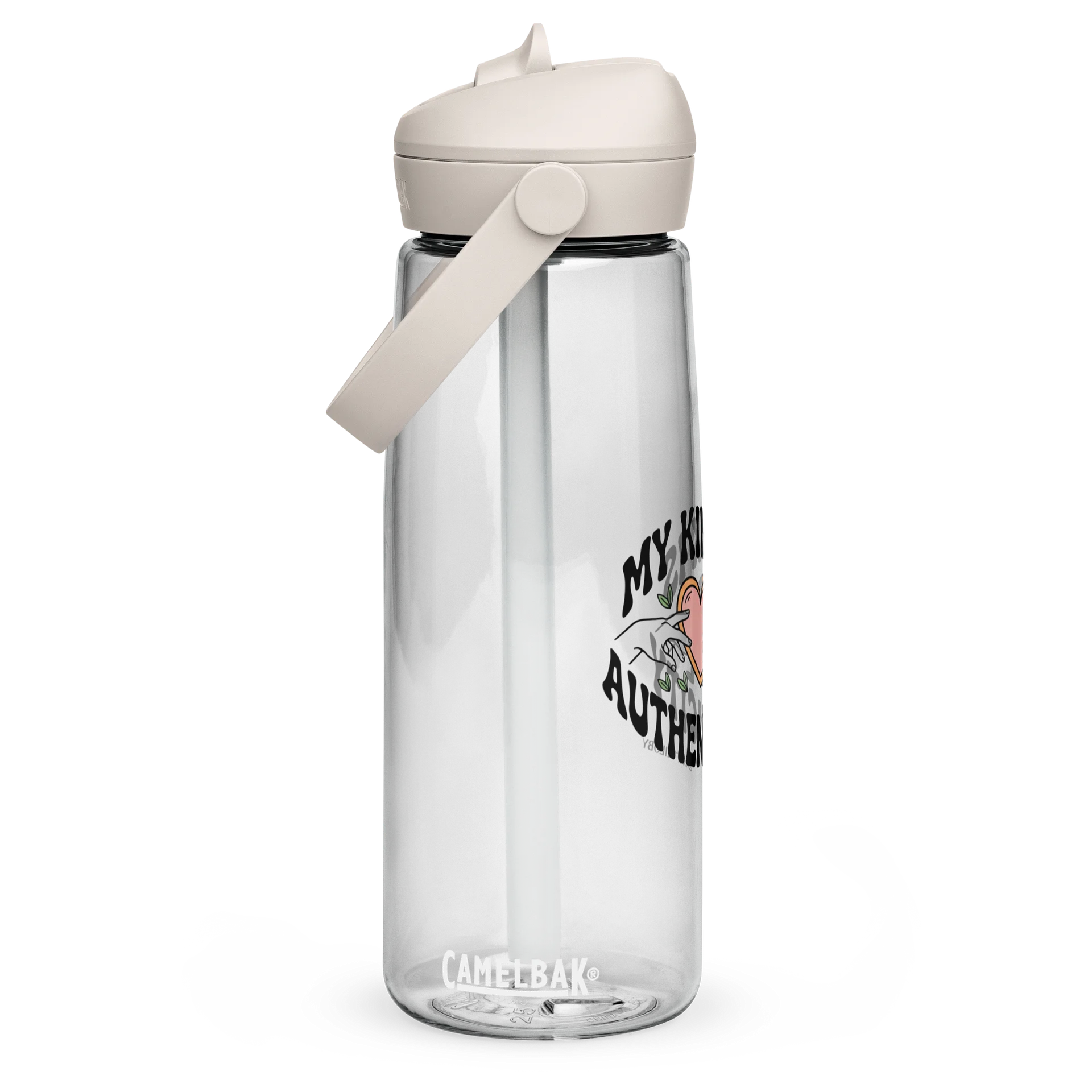 “My Kink Is Authenticity” Clear Flip Straw Water Bottle product image (1)