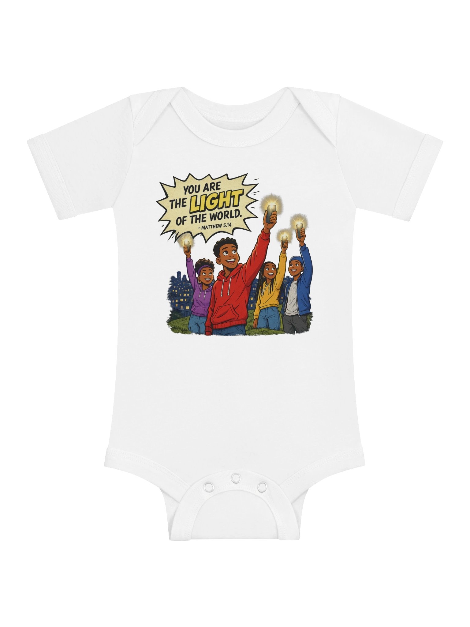 Light of the World Short Sleeve Baby Onesie product image (2)