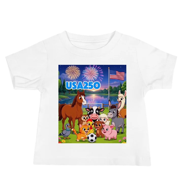 USA250 Farm Friends Baby Tee product image (2)
