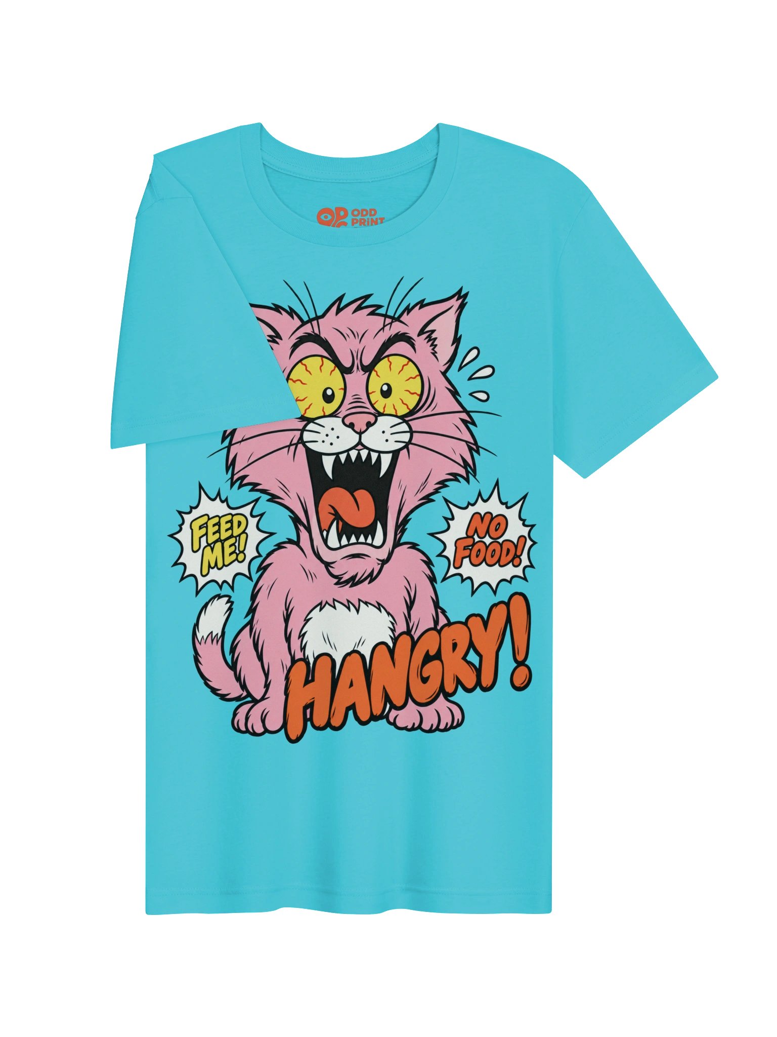 THE HANGRY HOUR - Funny Hangry Cat Graphic T-Shirt product image (4)